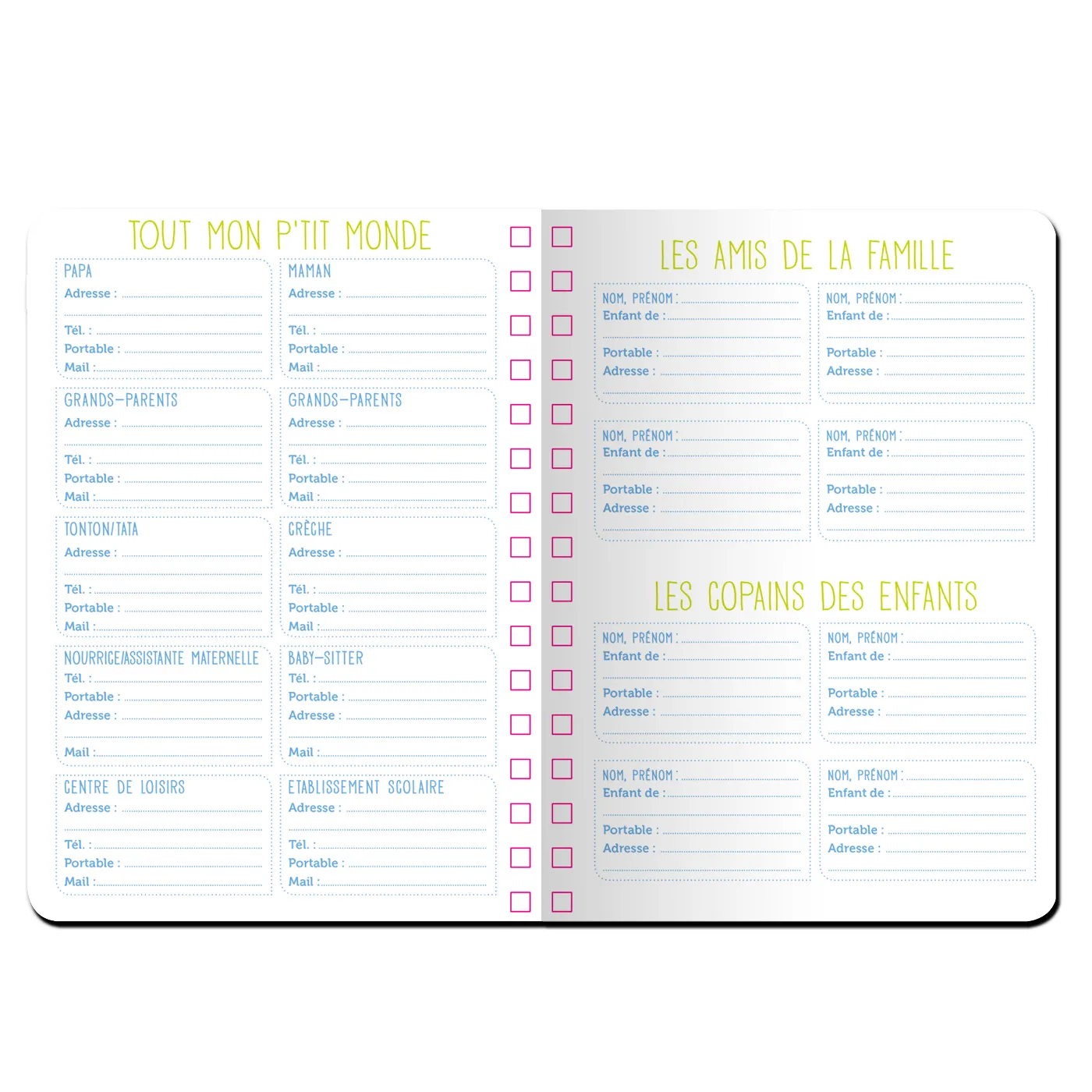 Frigobloc Montessori famille organisée agenda familial 2019-2020