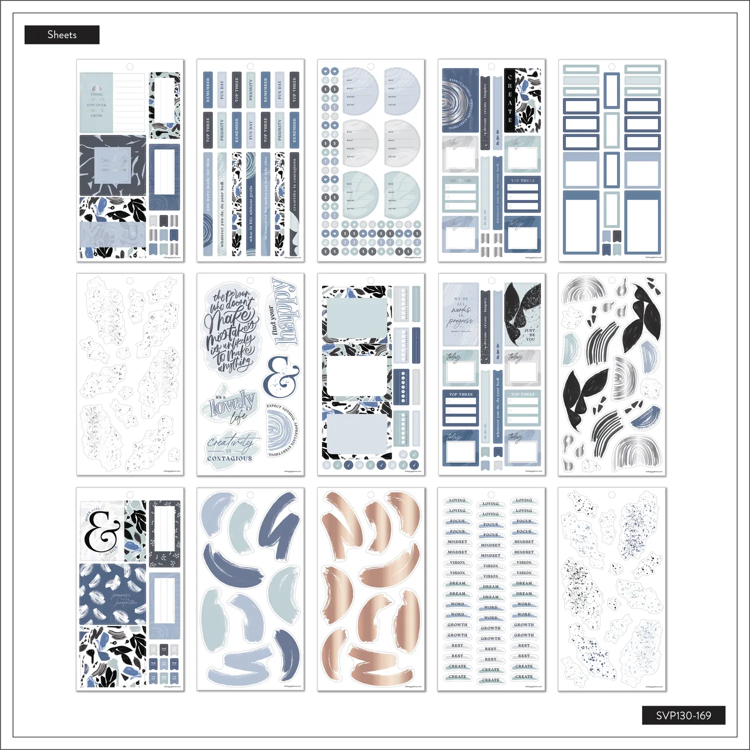 Happy Planner Funky Abstracts carnet stickers 718 pièces
