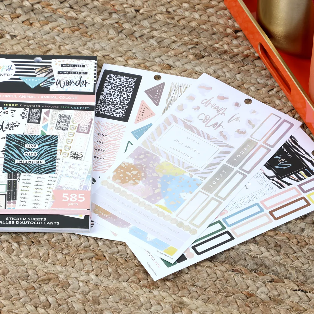 Happy Planner Safari stickers livre 30 pages 585 autocollants