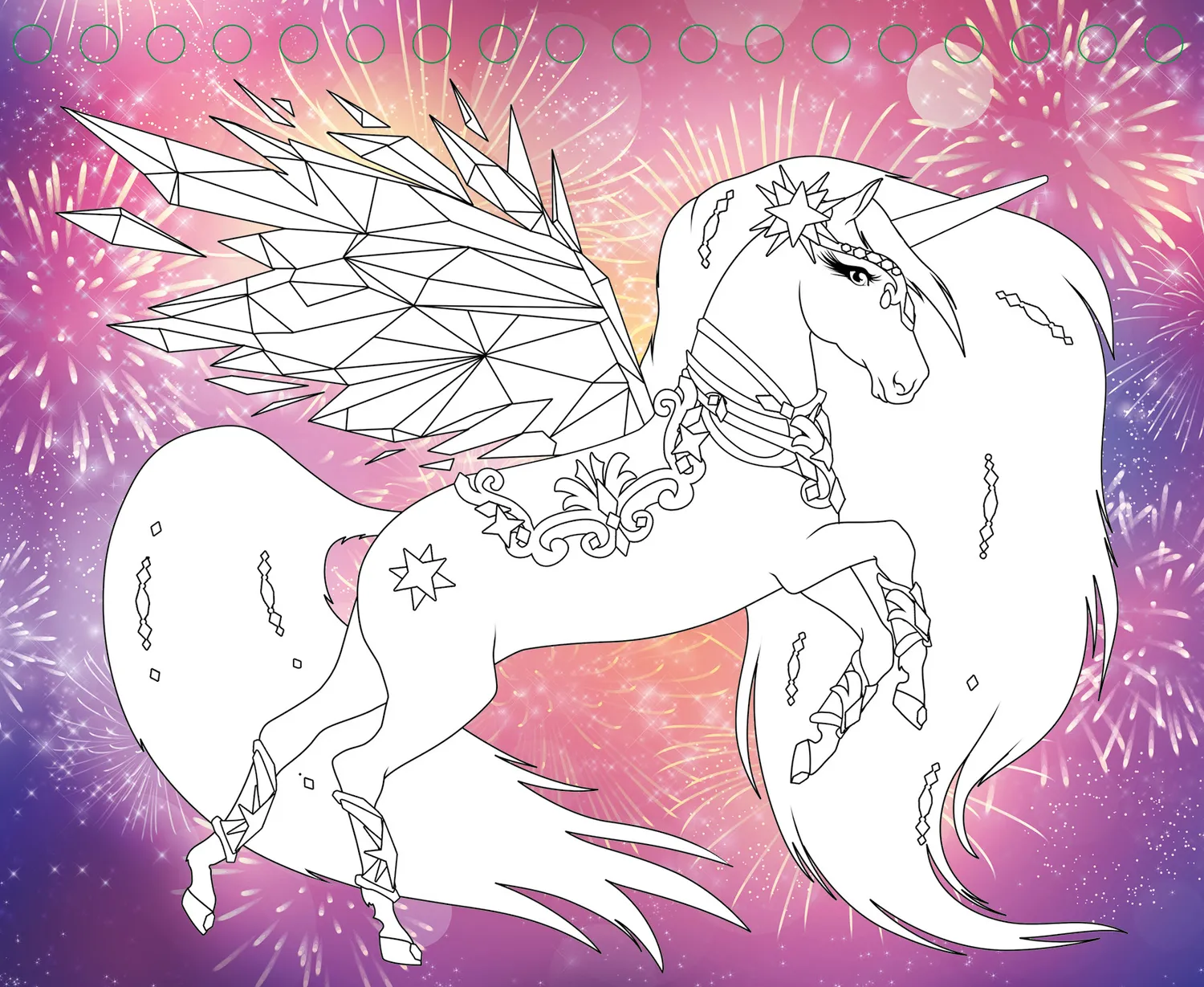 Licornes de rêve Magie des paillettes mini-carnet coloriage stickers