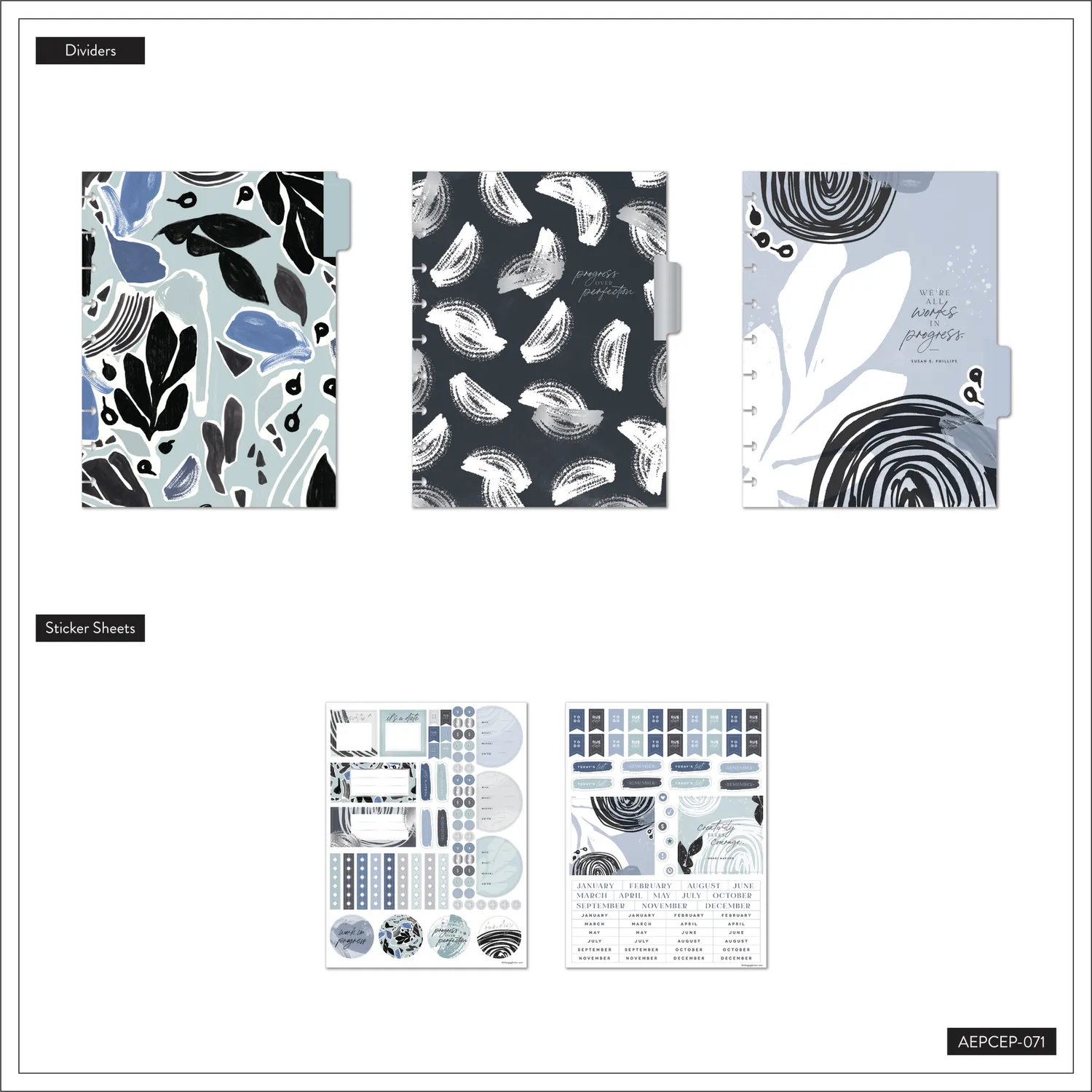 Happy Planner Funky Abstracts recharge quotidienne Classic 3 mois