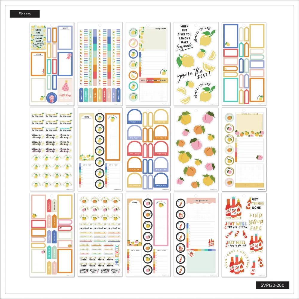 Happy Planner Fun Illustrations stickers Value Pack 30 feuilles 732