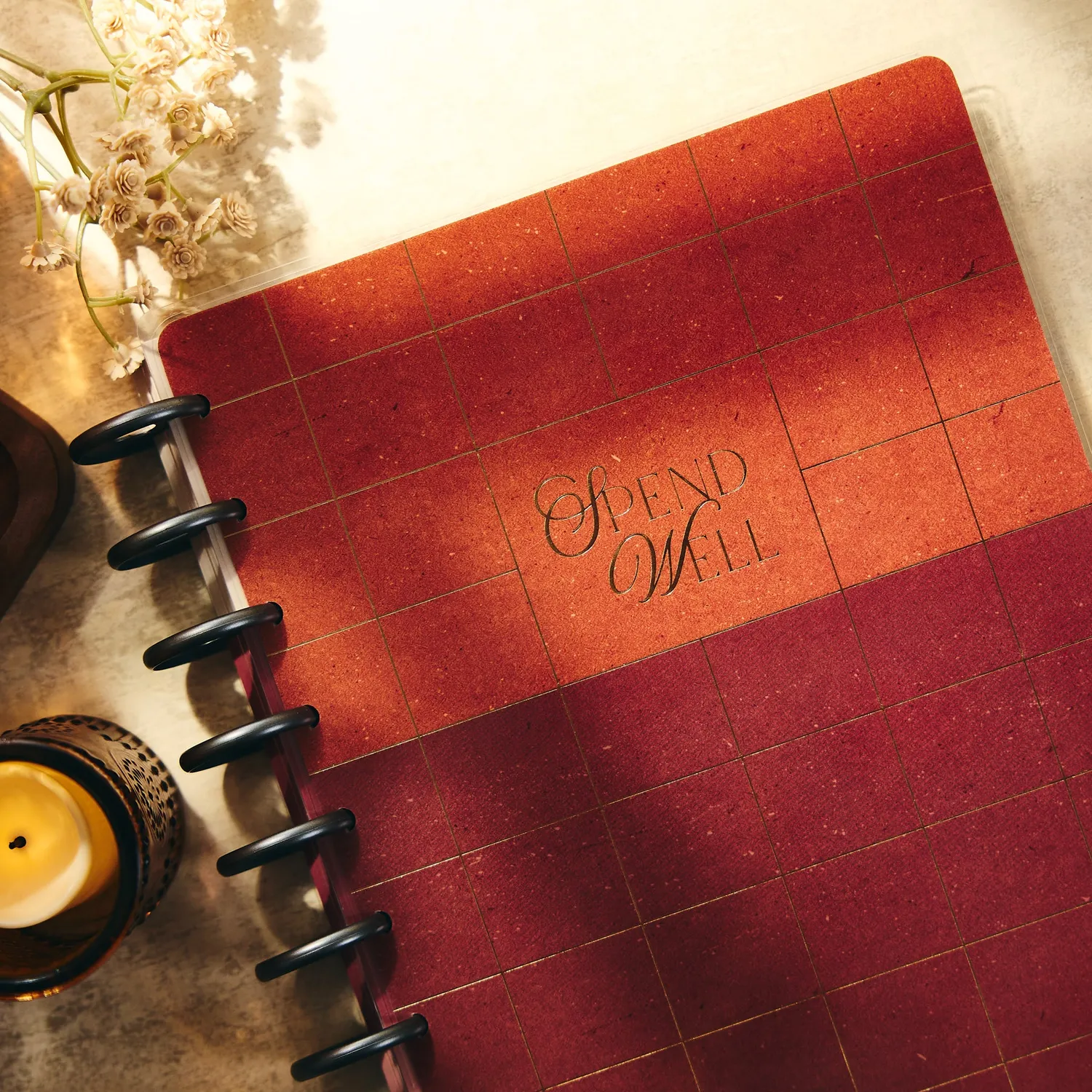 Happy Planner Amber Oak journal budget guidé 80 feuilles