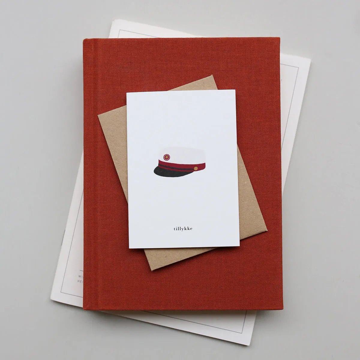 Kartotek Student petite carte tillykke rouge A7