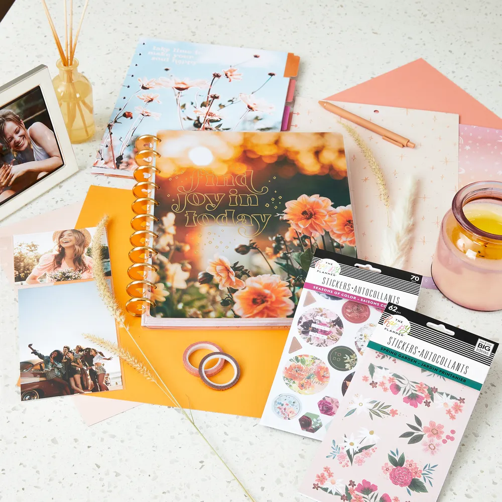 Happy Planner Spring Florals stickers fleurs 62 pièces