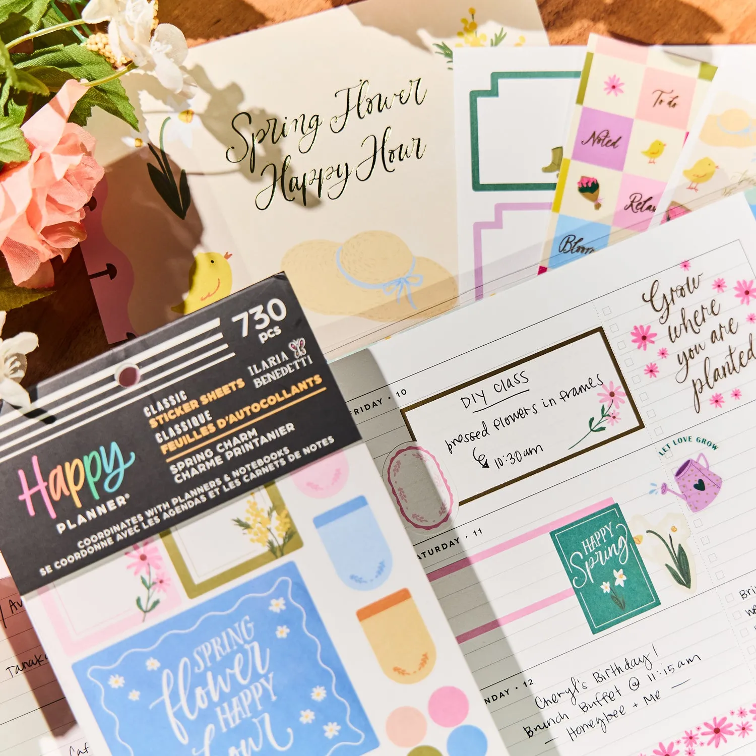 Happy Planner Spring Charm stickers printaniers 730