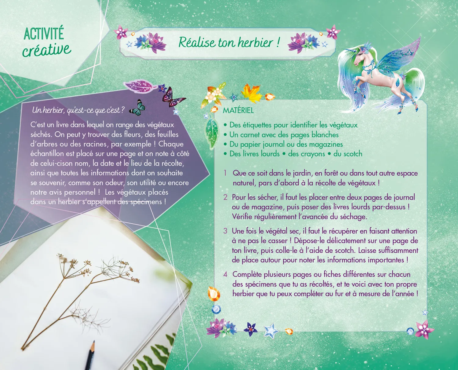 Frigobloc Licornes de rêve carnet créatif magie de la forêt 500 stickers