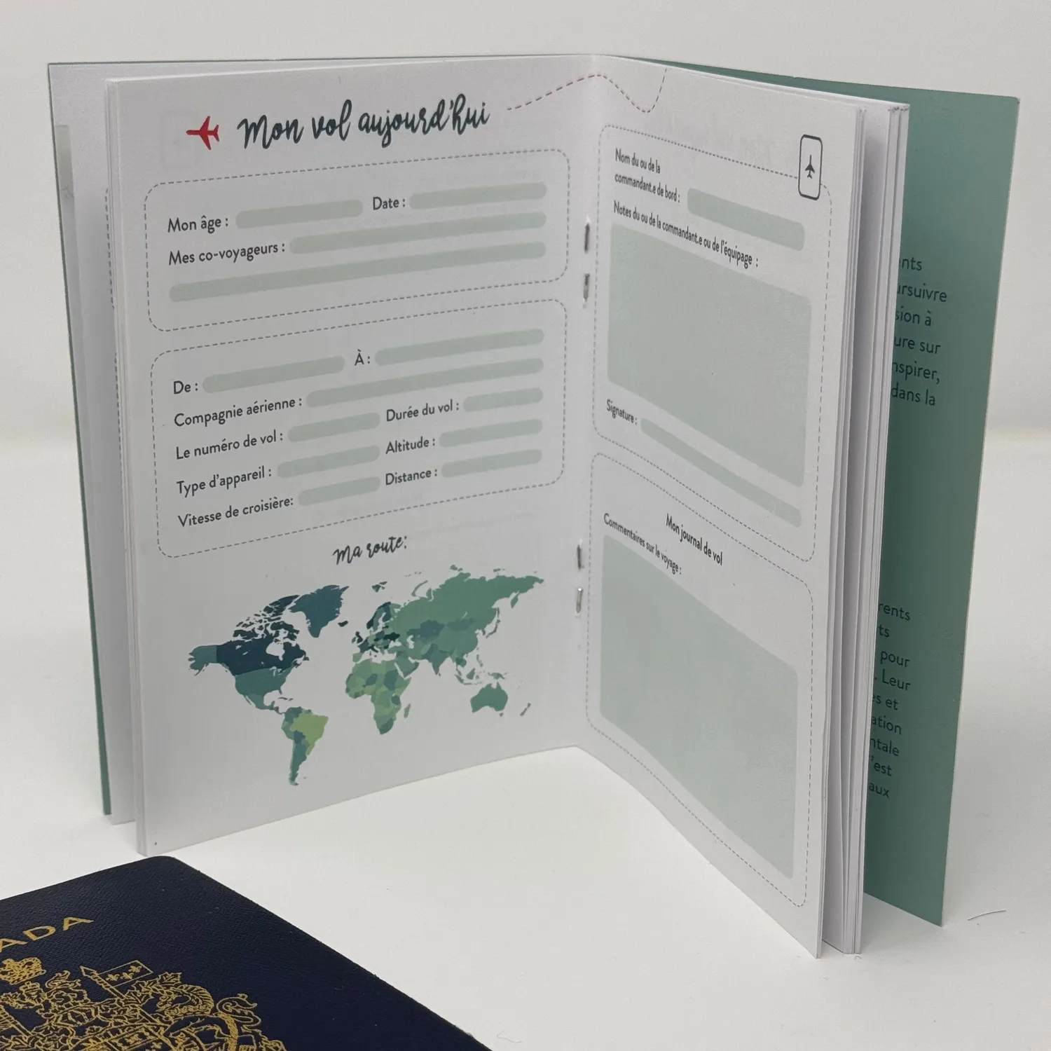 Les Belles Combines BB Jetlag carnet de vol enfant 32 pages