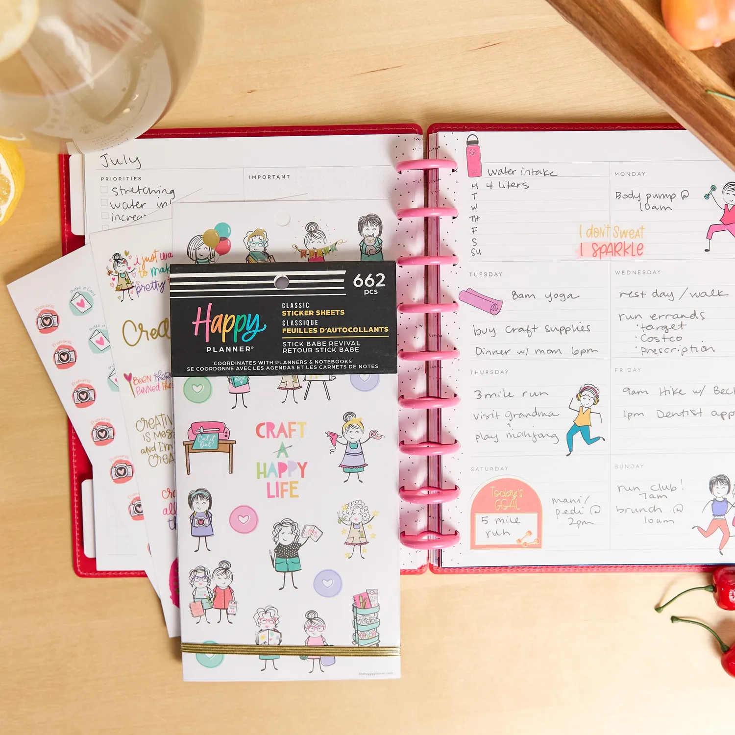 Happy Planner Stick Babe Revival stickers classic 30 feuilles