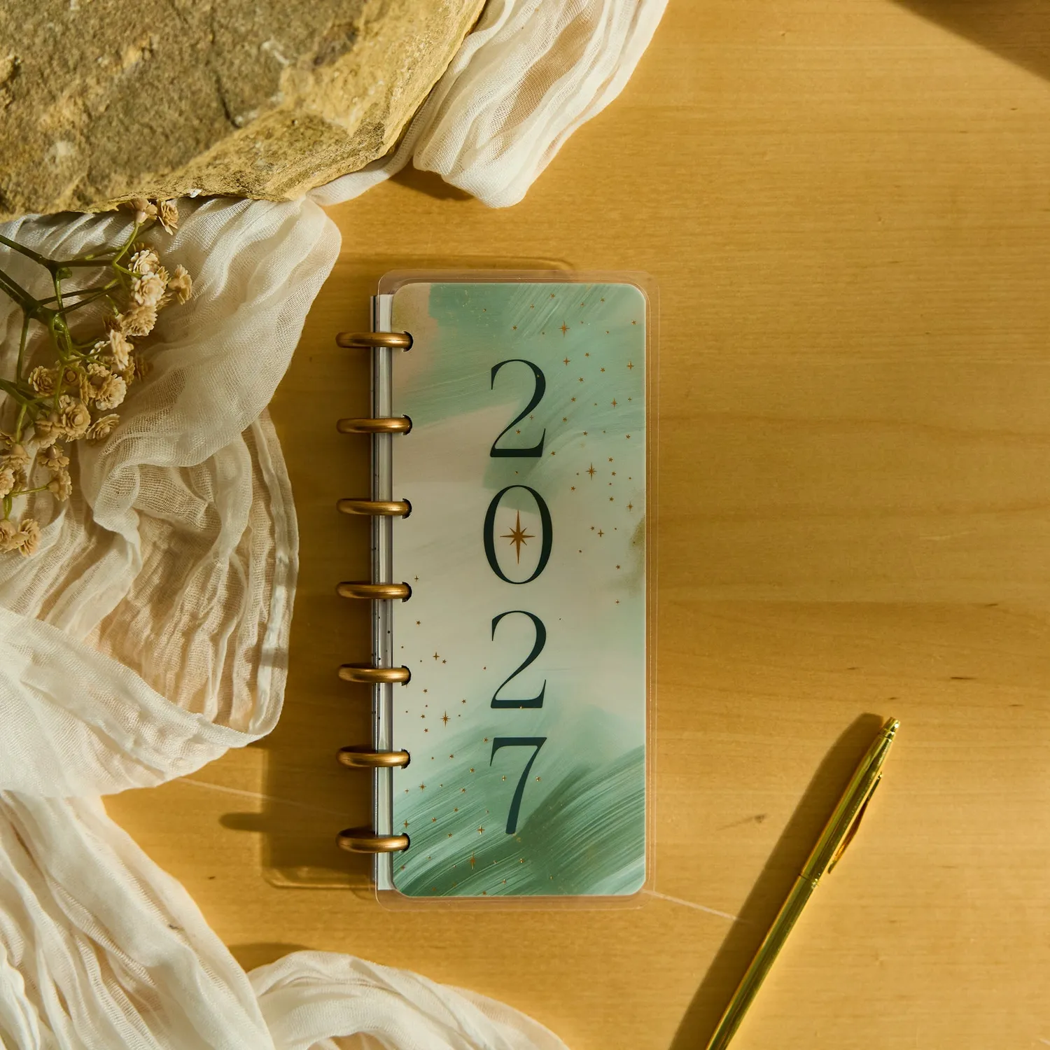 Happy Planner 2027 Starlit Glow agenda Skinny Mini horizontal