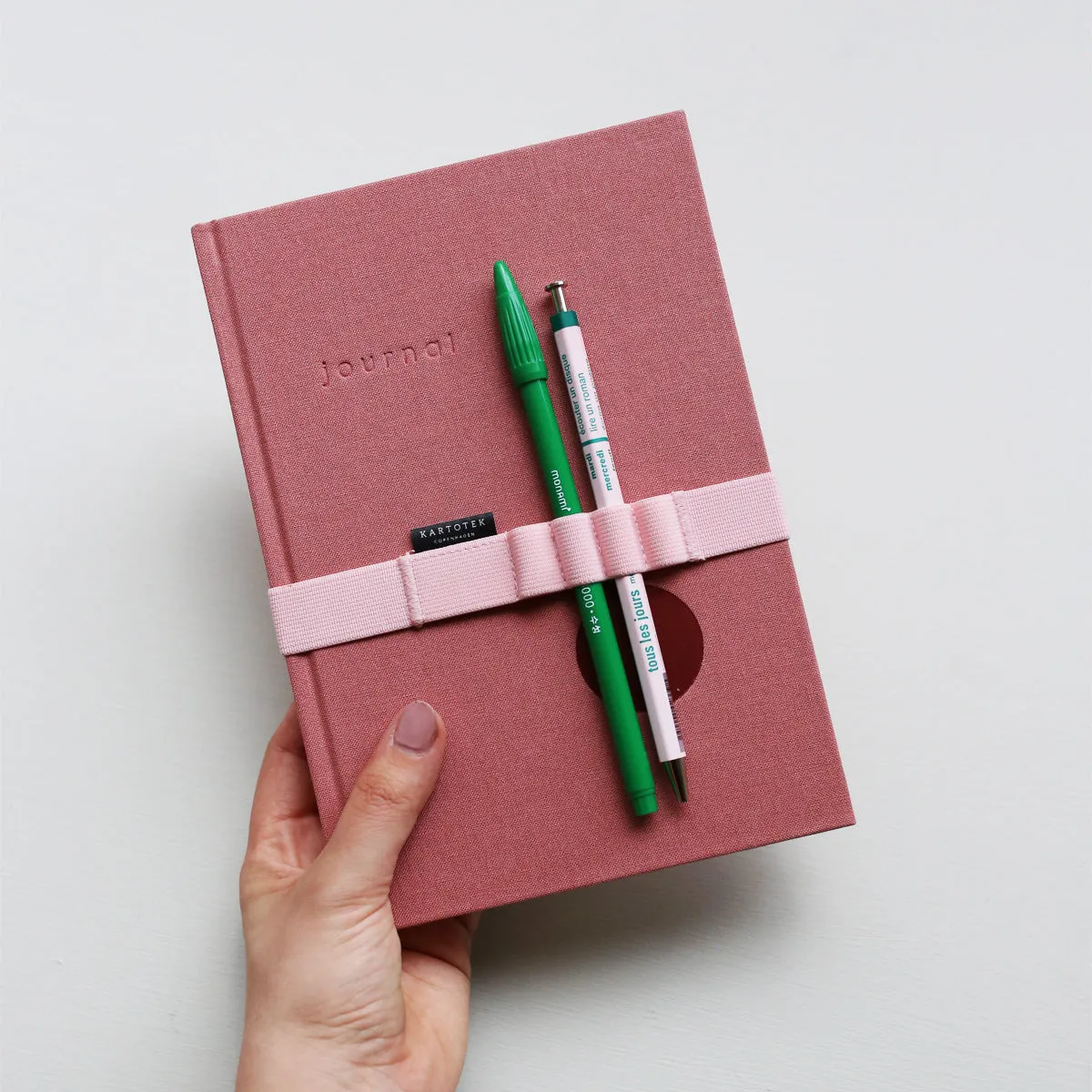Kartotek carnet rigide A5 rose ligné 240 pages