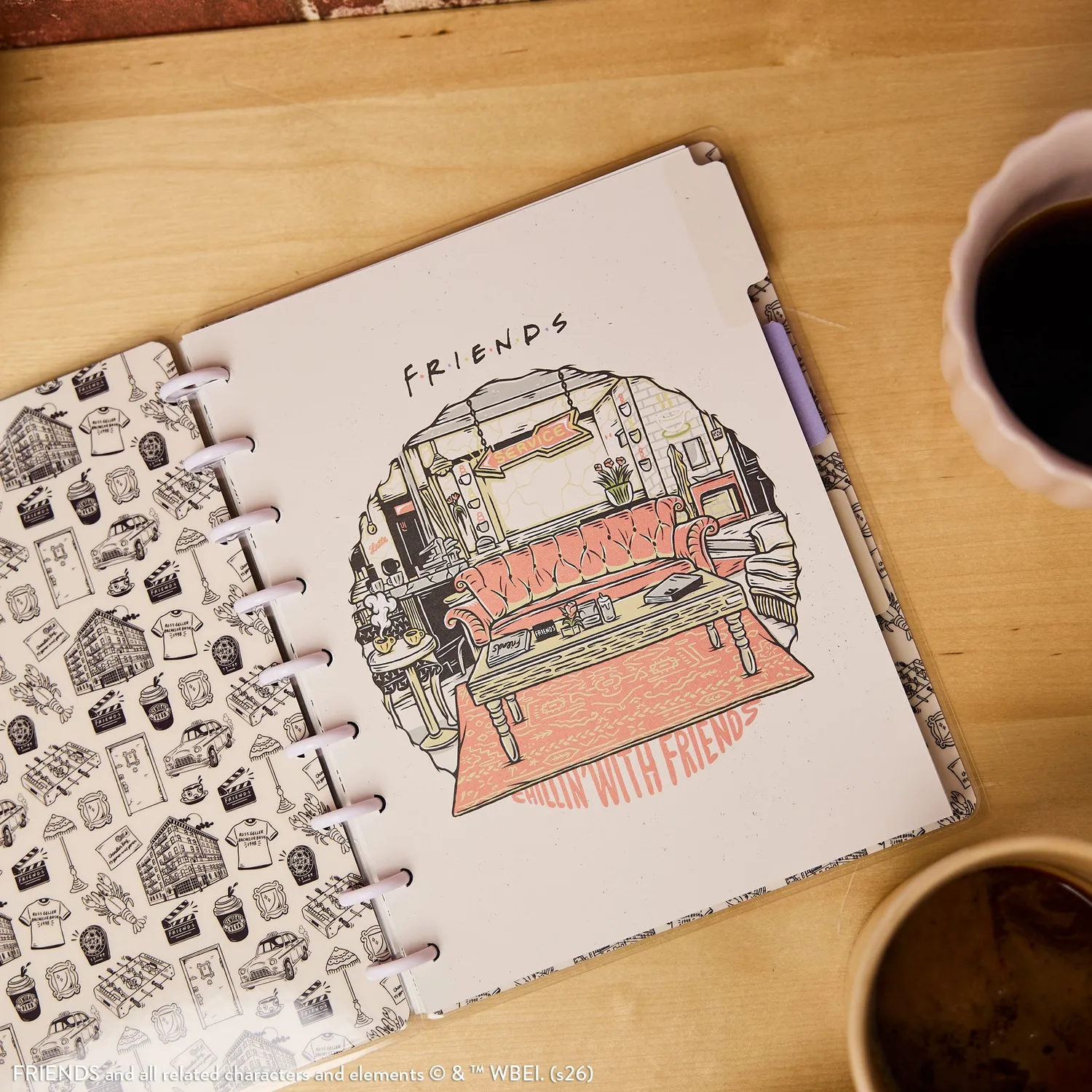 Happy Planner Friends carnet classic 60 feuilles pointillé doré