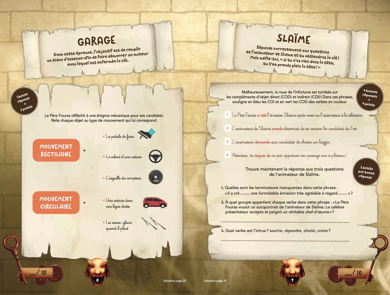 Incollables Fort Boyard cahier vacances 6e vers 5e 11 ans