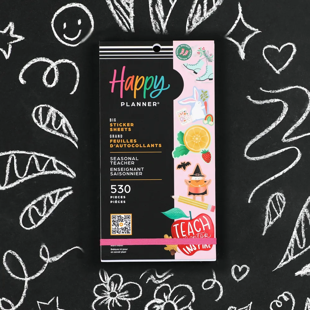 Happy Planner Big Teacher stickers prof 30 pages