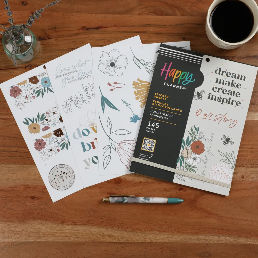 Me & my big ideas Happy Planner Homesteader stickers 145 doré