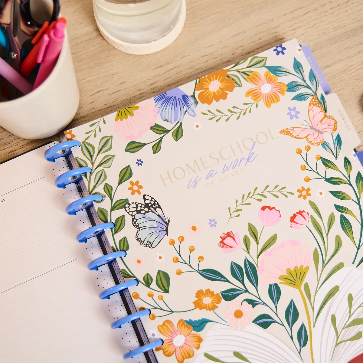 Happy Planner Homeschool Heart agenda Big 2025-2026 leçons