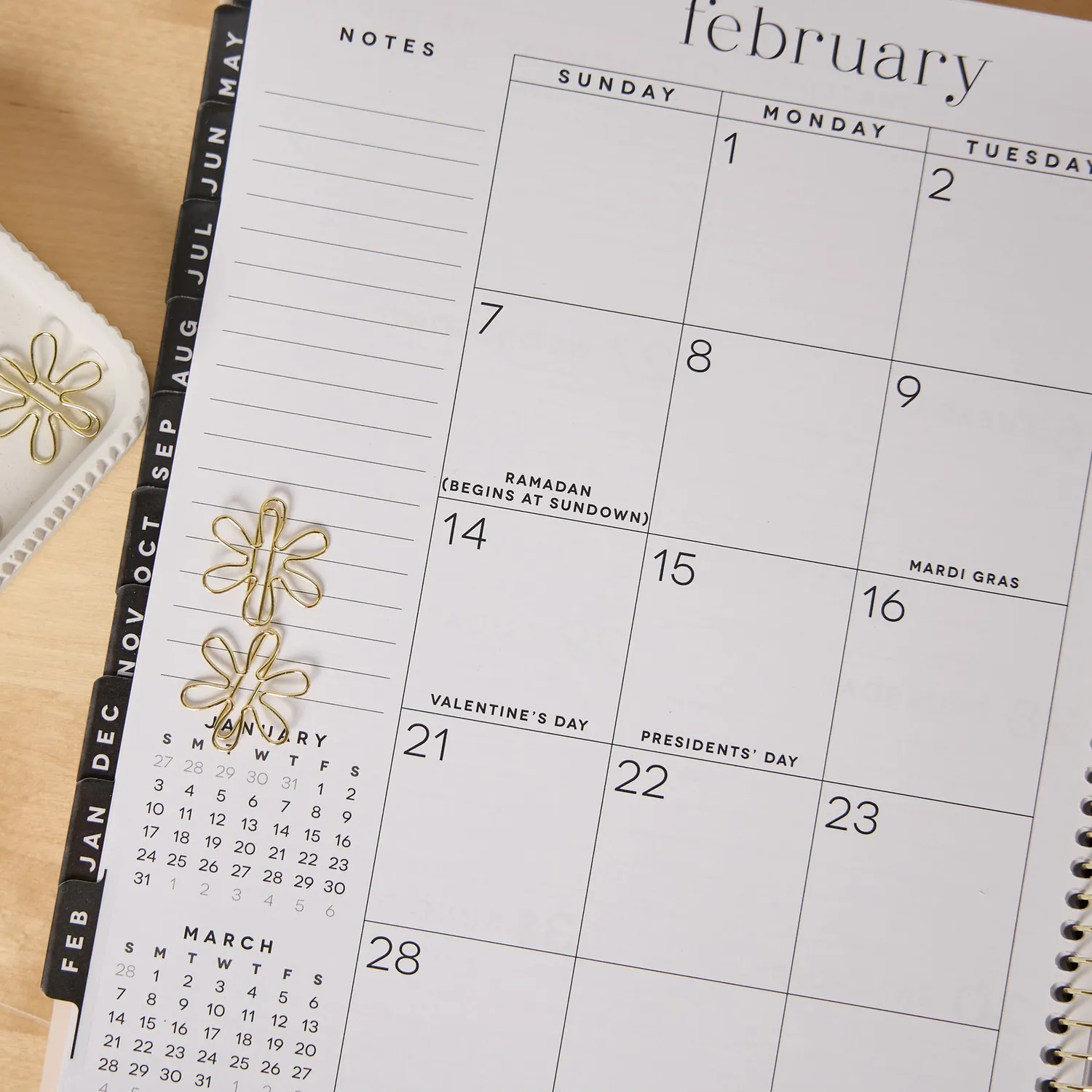 Happy Planner GO BIG Minimalist Dot agenda spiralé 15 mois dashboard