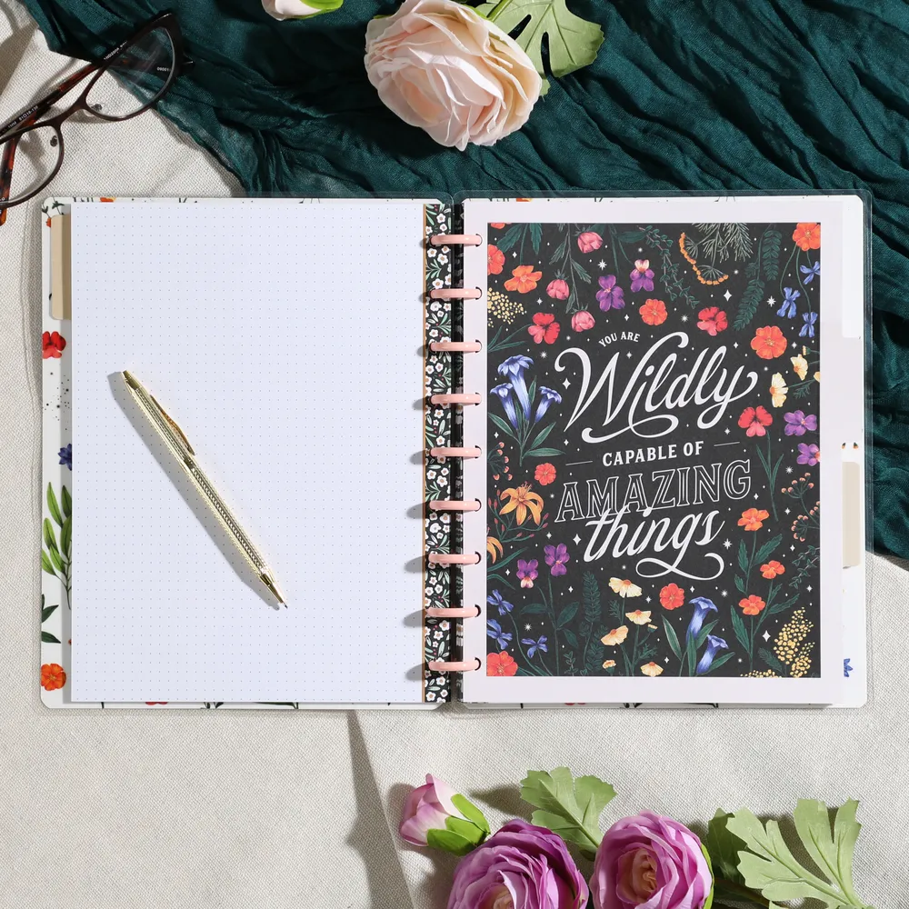 Happy Planner Moody Blooms Dotted Lined Classic Notebook carnet 60