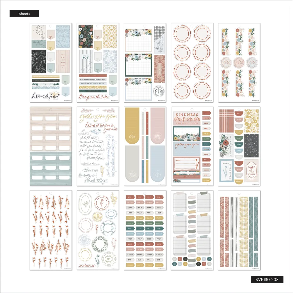 Happy Planner Homesteader Value Pack stickers 580 maison