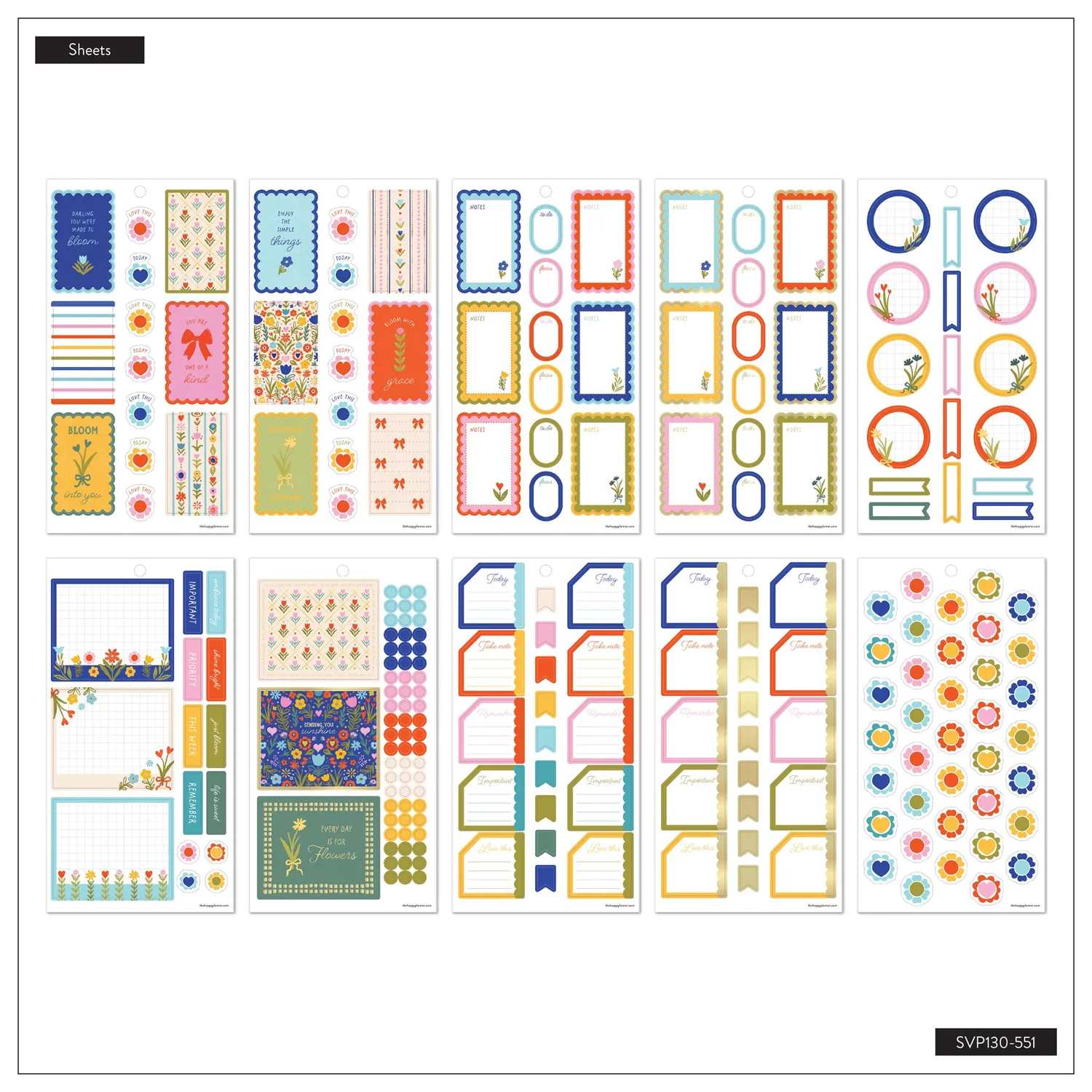 Happy Planner Little Garden stickers Value Pack floral