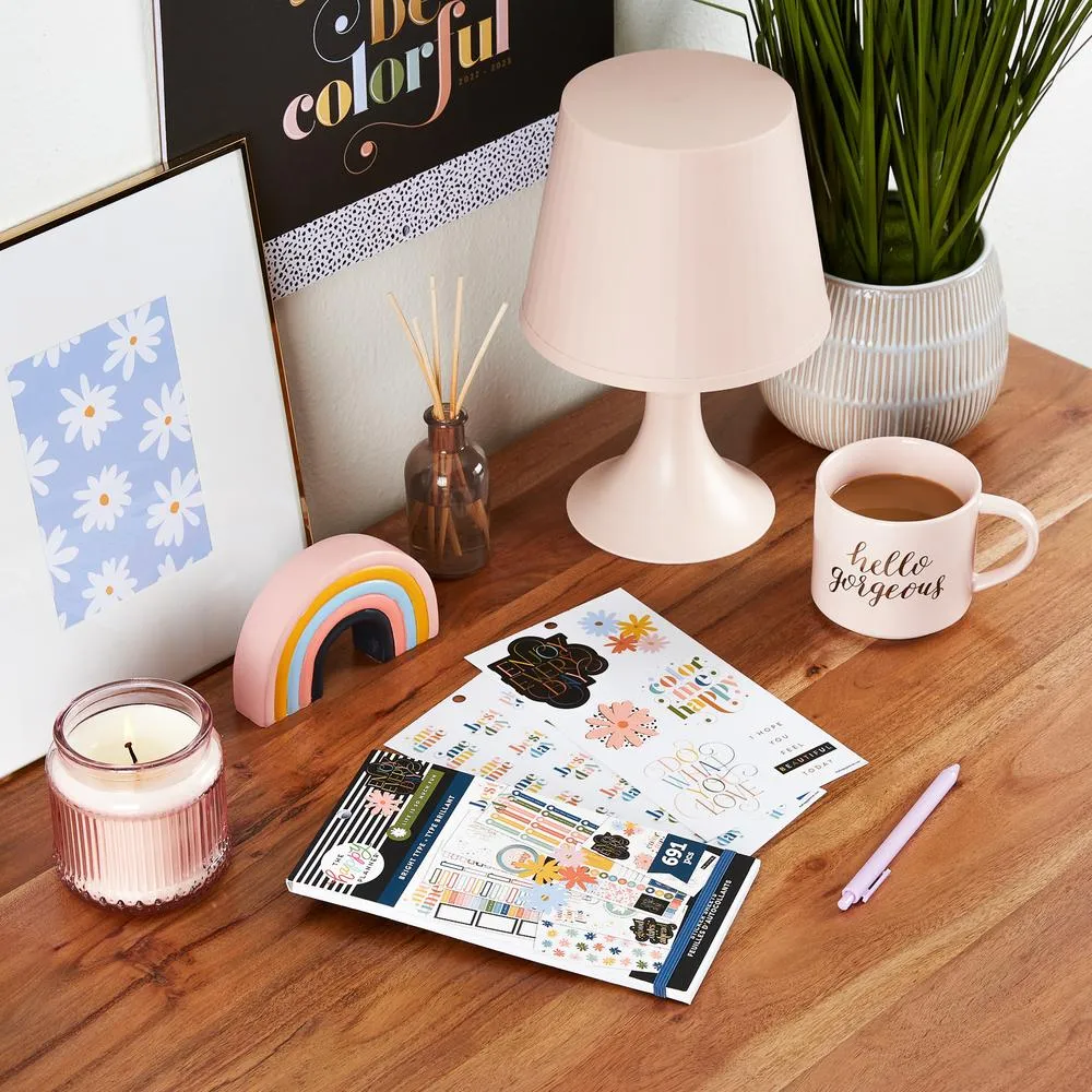 Happy Planner Bright Type stickers 30 feuilles 691 citations