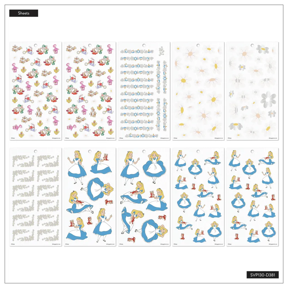 Happy Planner Alice Curious stickers Classic 508 Disney