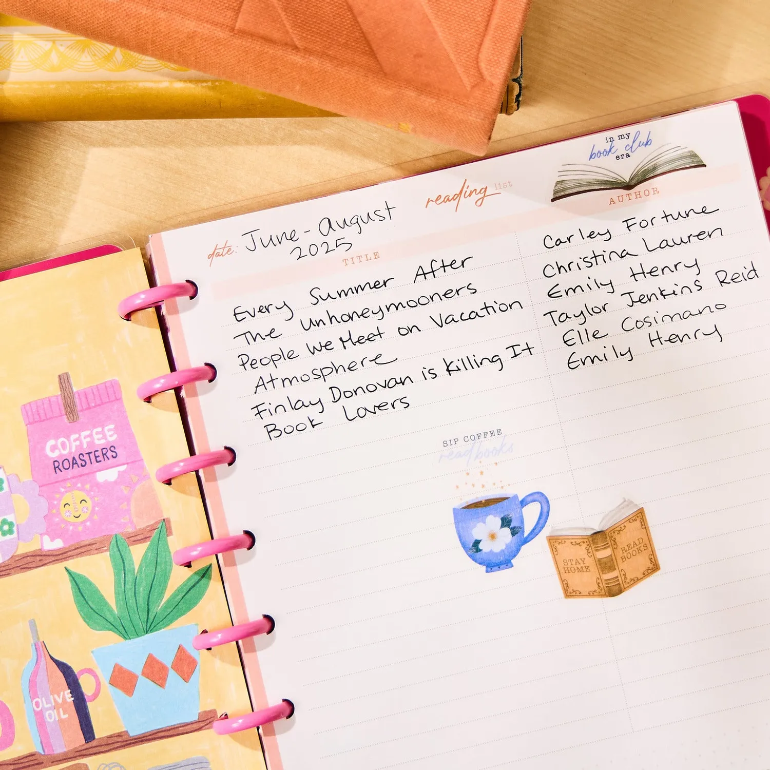 Happy Planner Cozy Reading recharge Classic 40 feuilles lecture