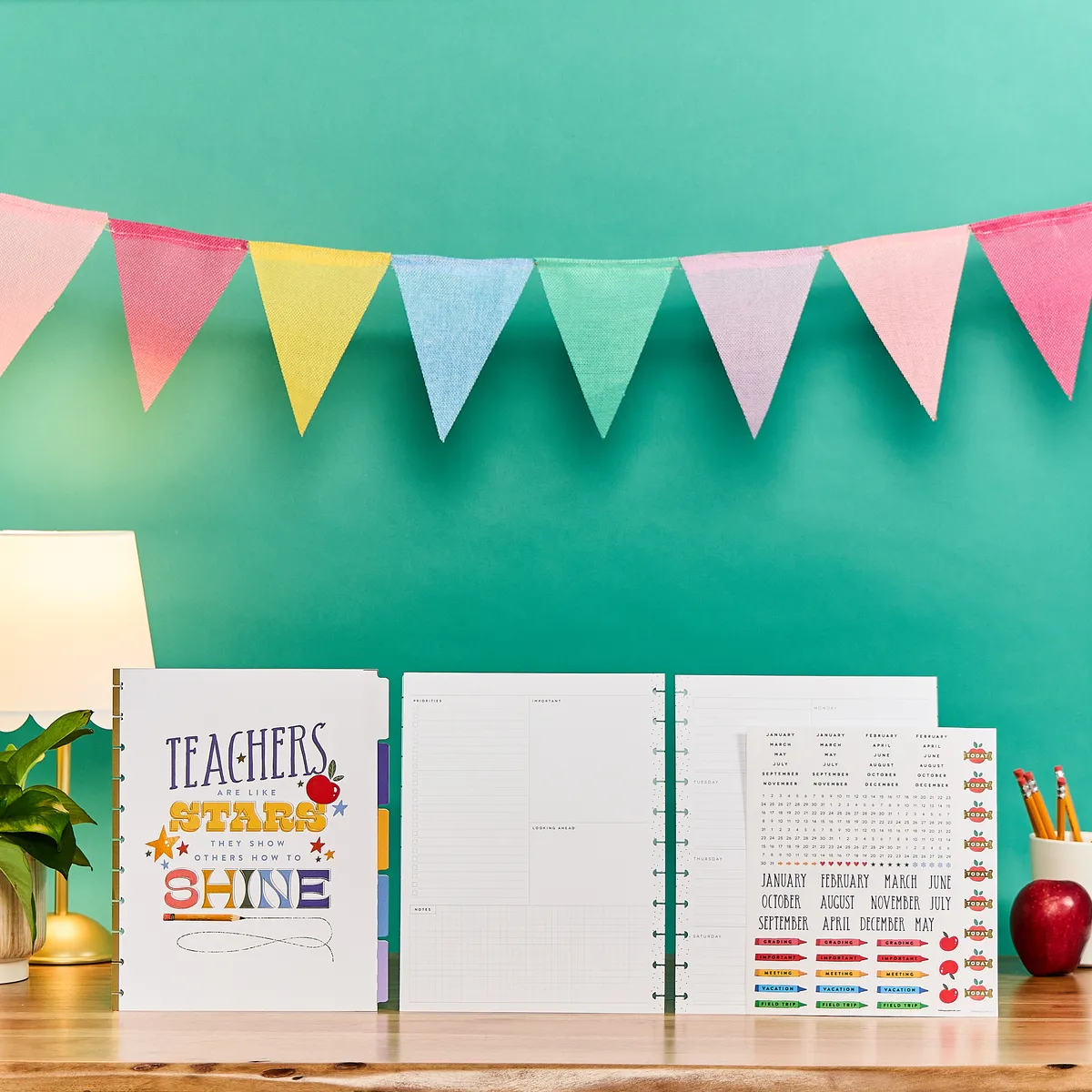 Happy Planner Teachers Are Heroes Big Dashboard Extension Pack recharge 6 mois