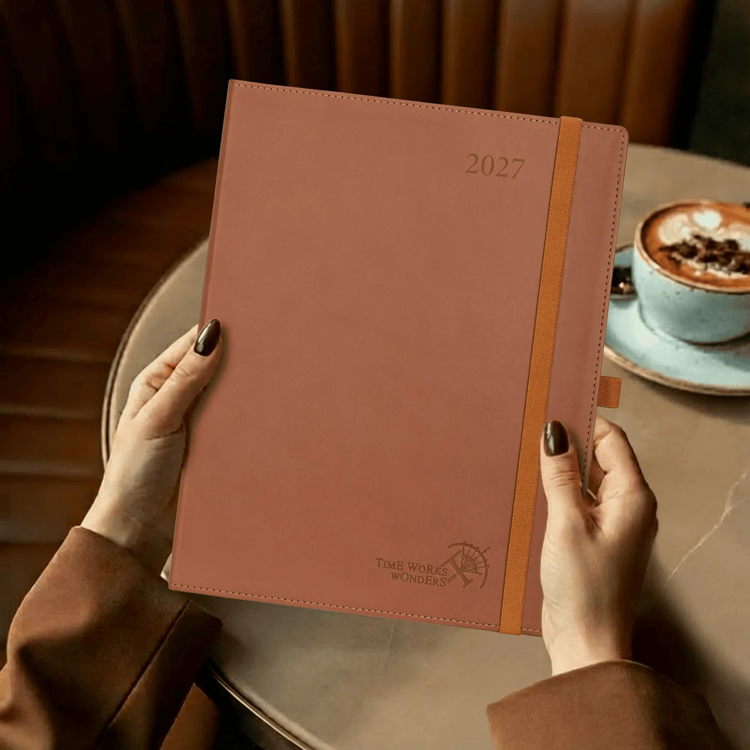 Poprun CELK7-27 agenda semainier 2027 noir grand format