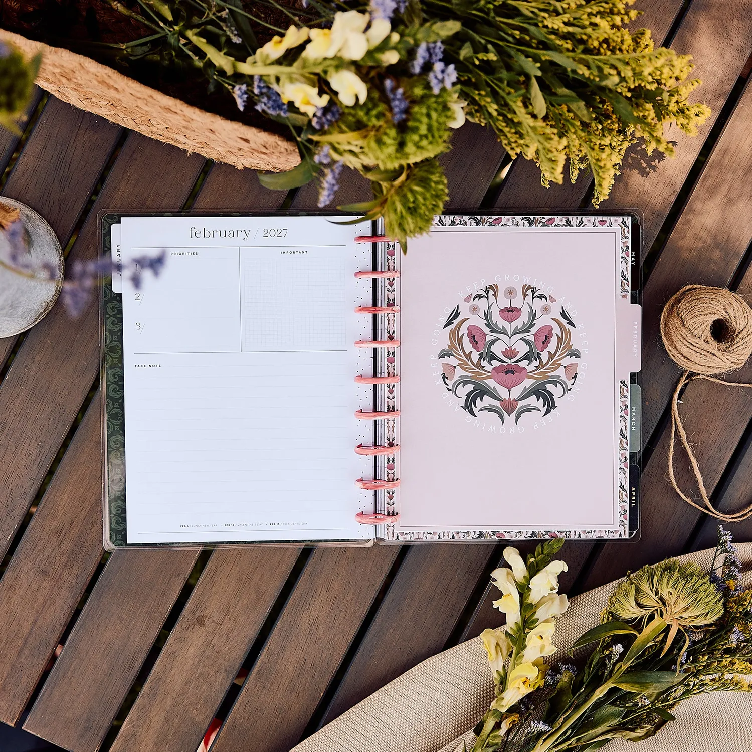 Happy Planner Twilight Tapestry agenda 2027 Classic horizontal