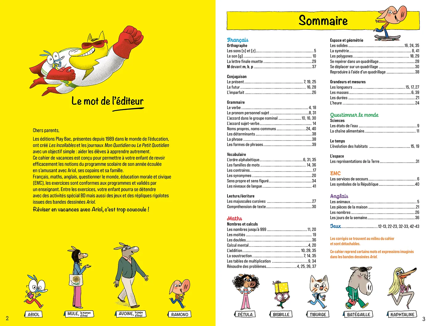 Frigobloc Les Incollables Ariol cahier de vacances CE1-CE2 7-8 ans