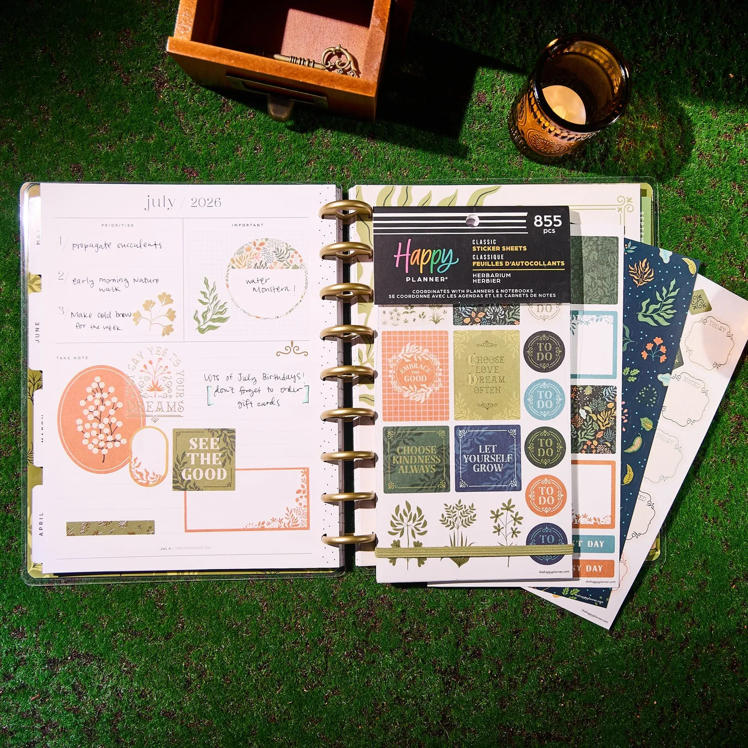 Happy Planner Herbarium stickers botanique 855 Classic
