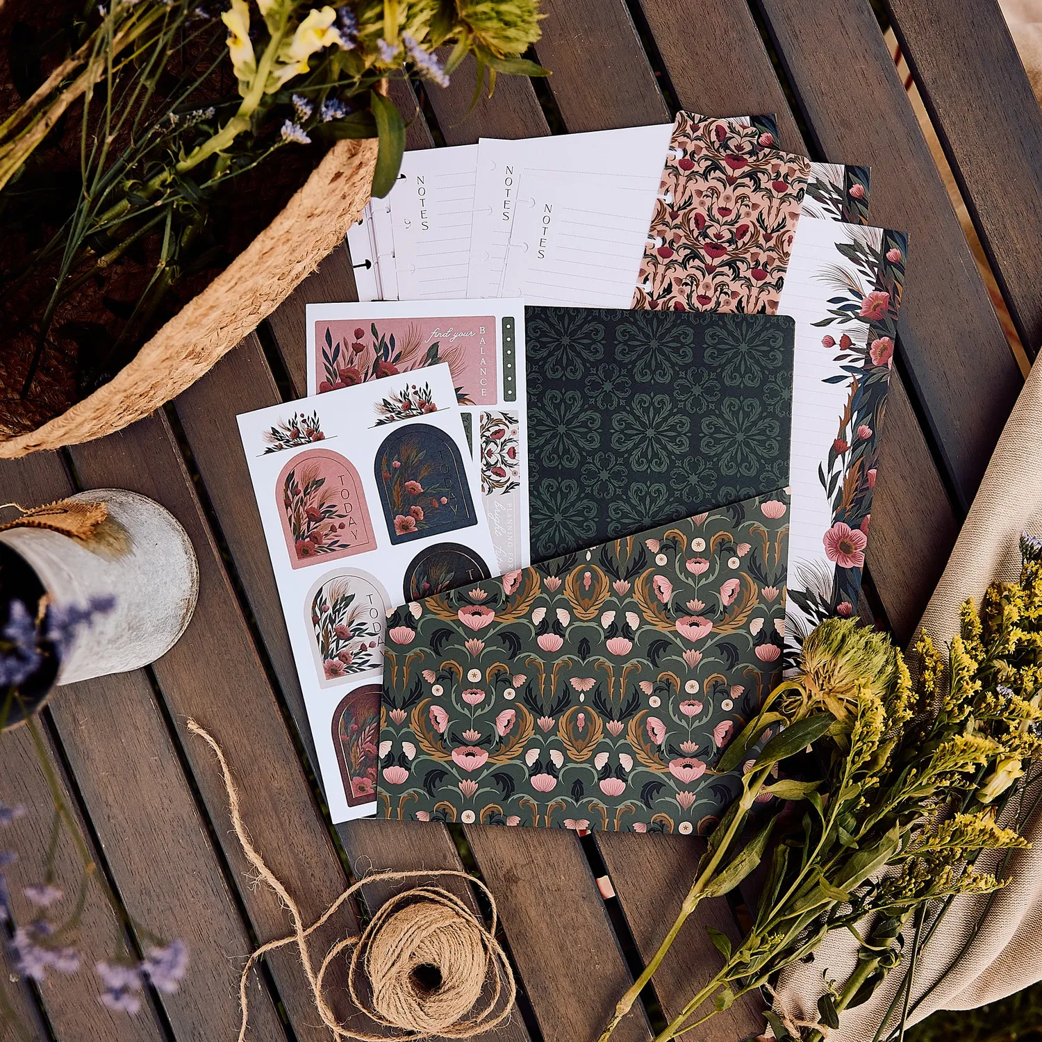Happy Planner Twilight Tapestry pack accessoires Big floral
