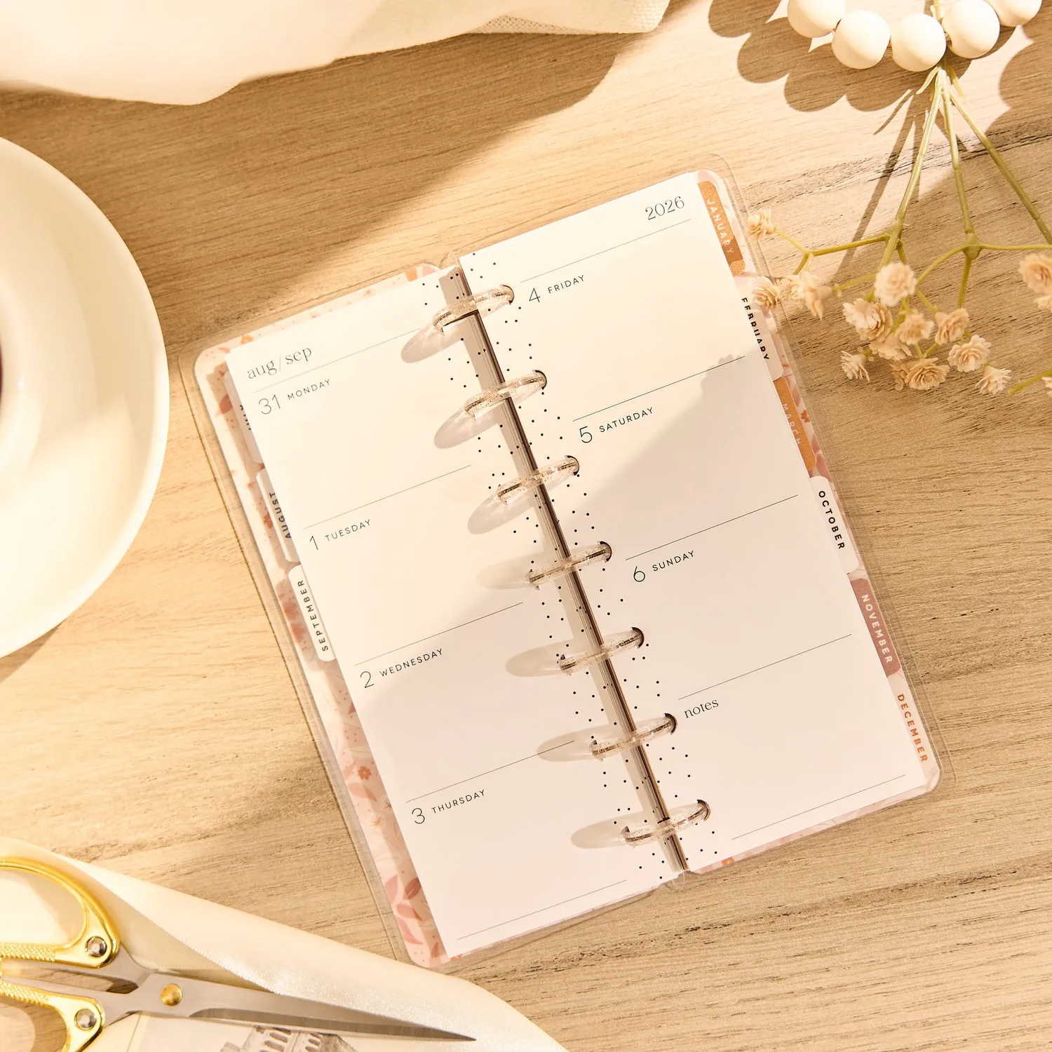 Happy Planner Dune Hues Skinny Mini agenda horizontal 12 mois
