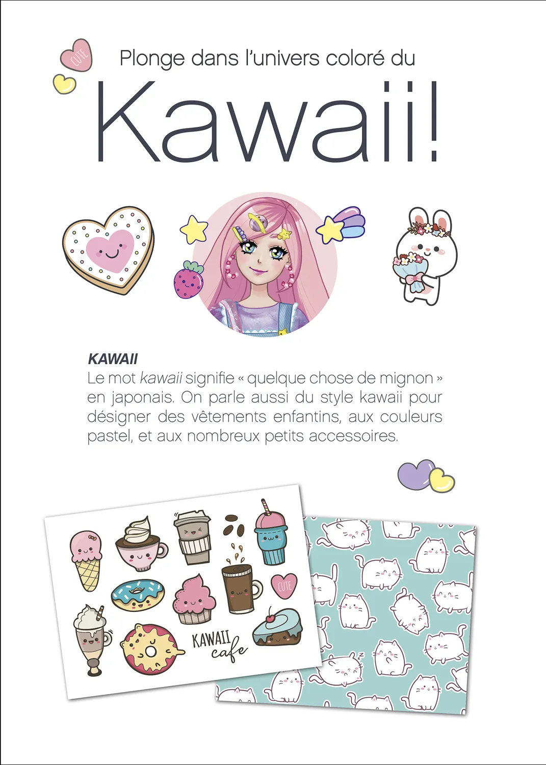 Frigobloc Je crée ma mode cahier Kawaii 2026 stickers