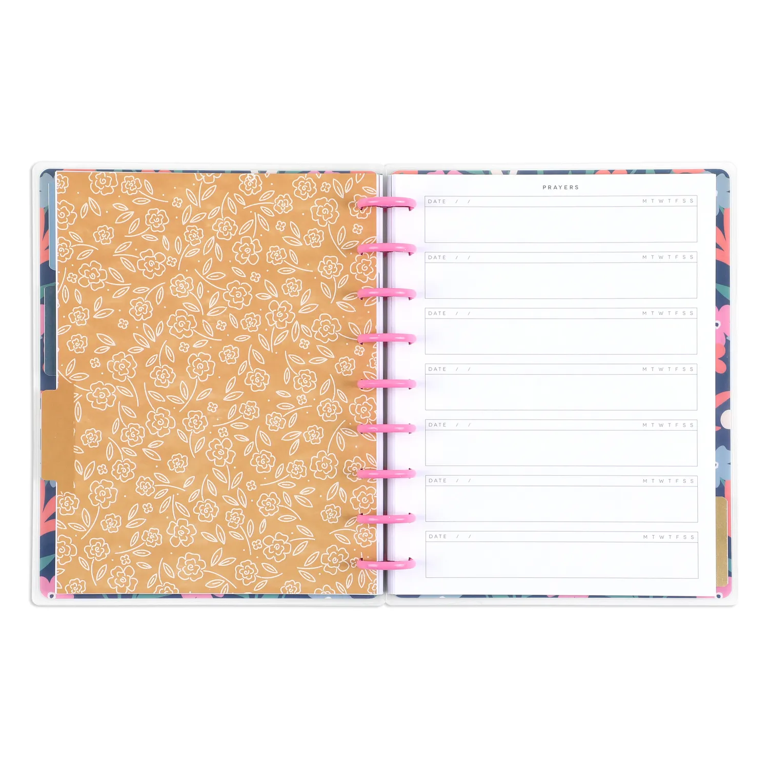 Happy Planner Bold Blossoms journal guidé Classic foi 80 feuilles