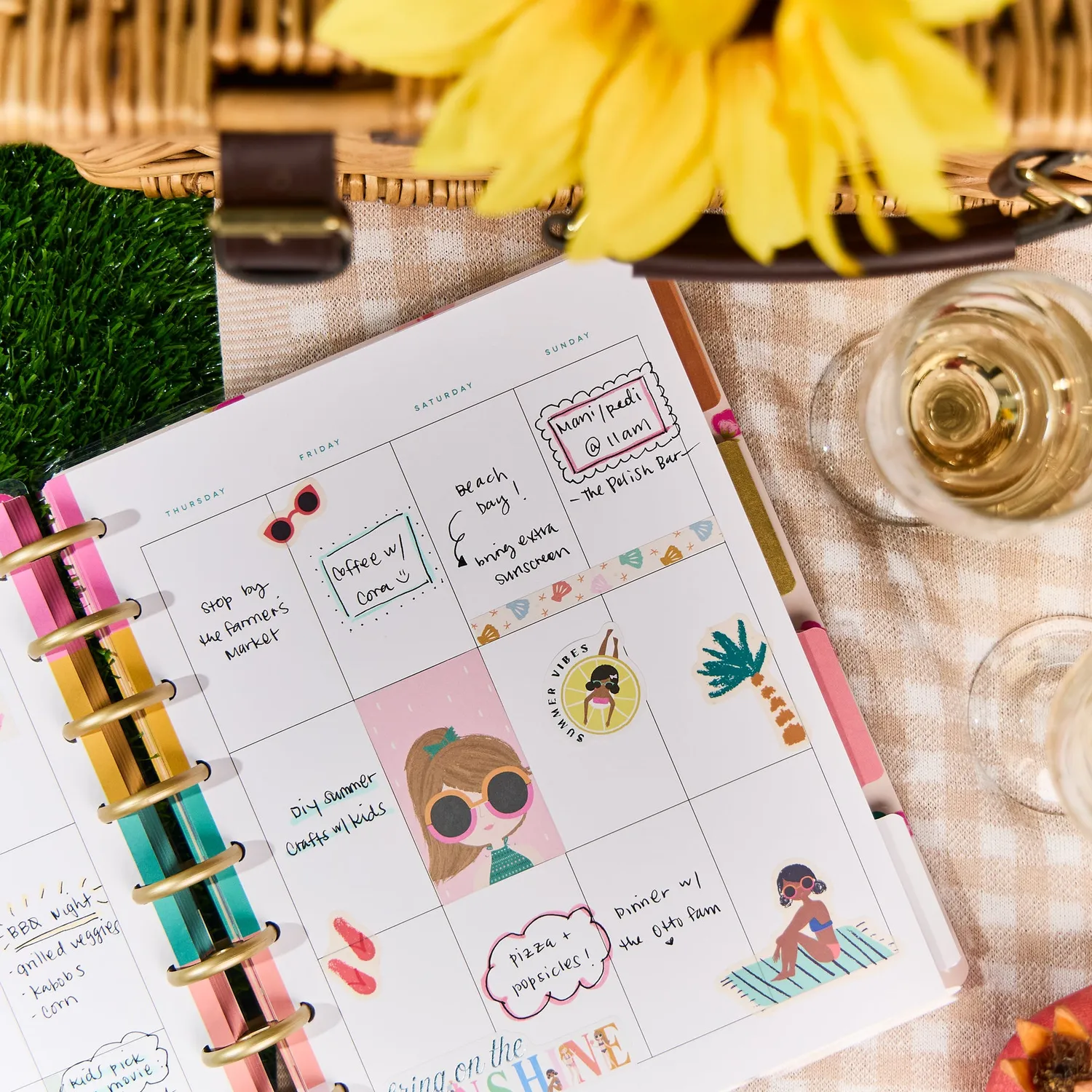 Happy Planner Squad Goals agenda vertical 12 mois non daté