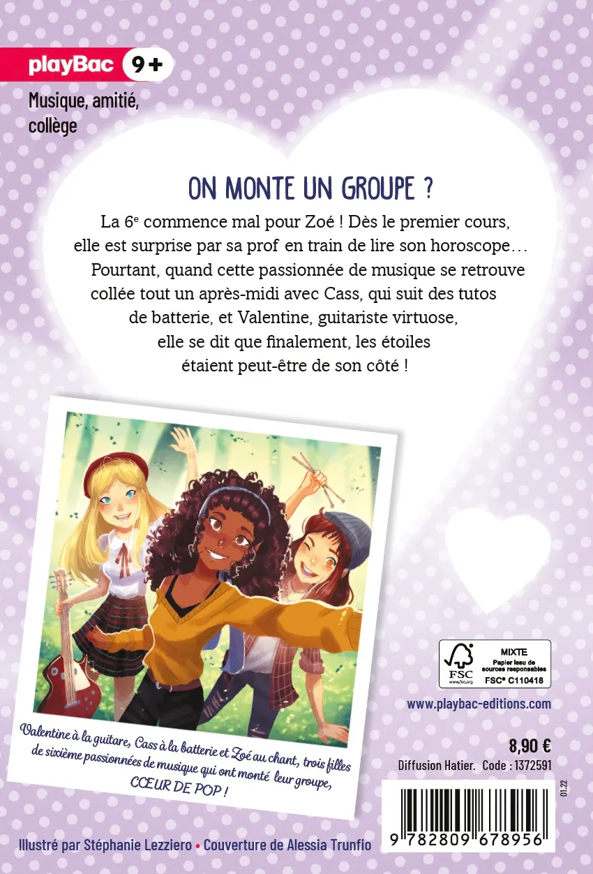 Cœur de Pop Tome 1 On monte un groupe ? roman 8-12 ans édition 2022