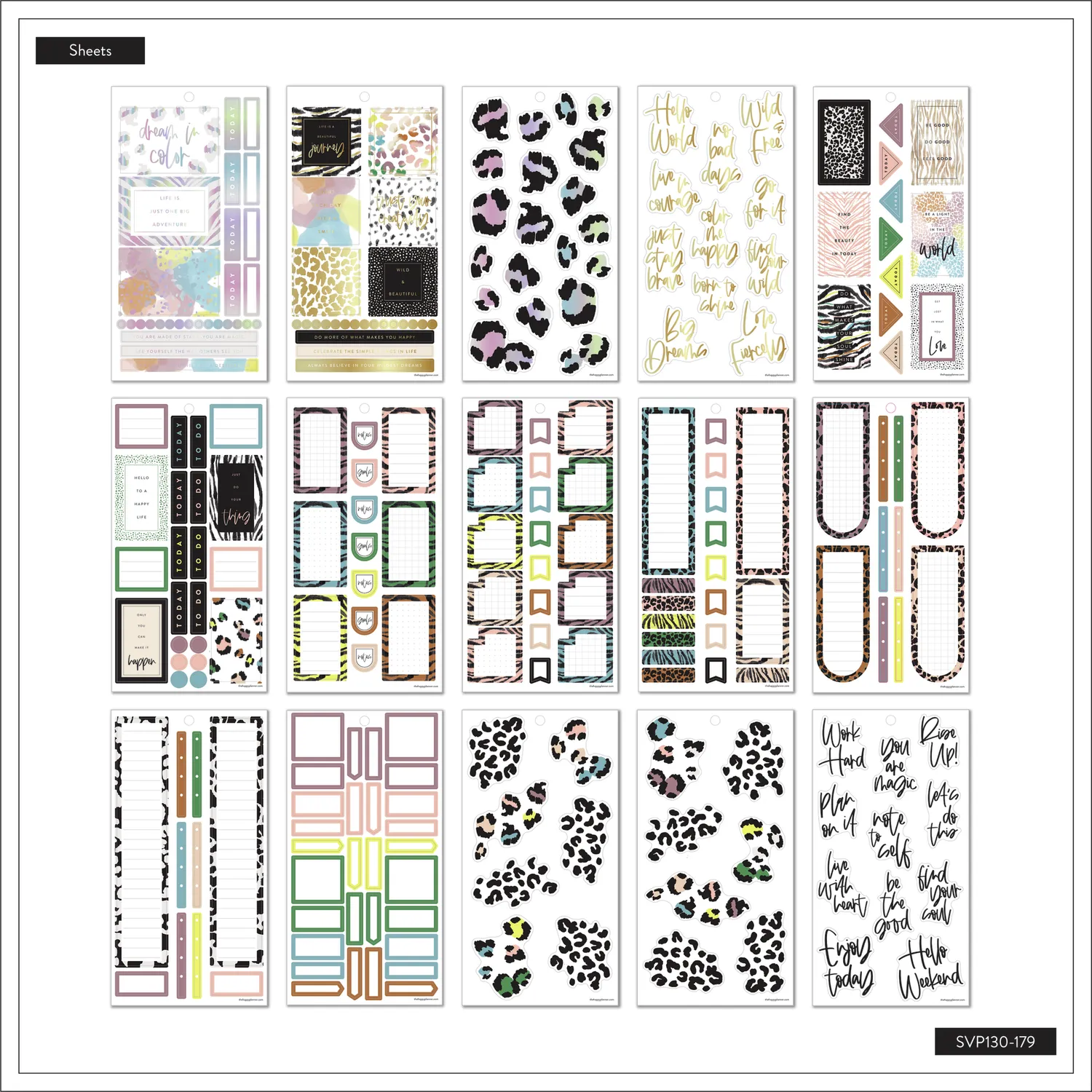 Happy Planner Safari stickers livre 30 pages 585 autocollants