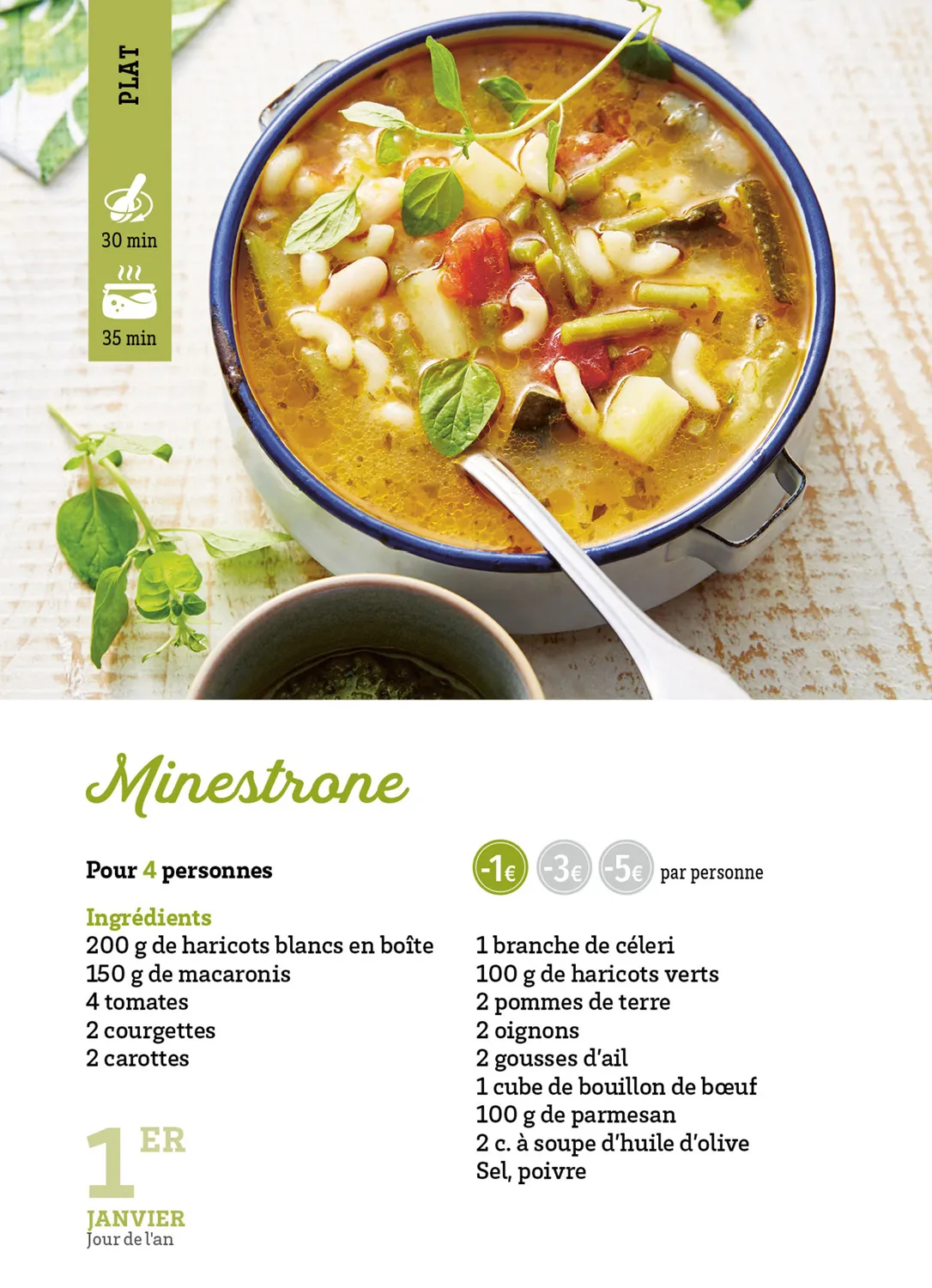Frigobloc Recettes mini budget 365 jours calendrier cuisine