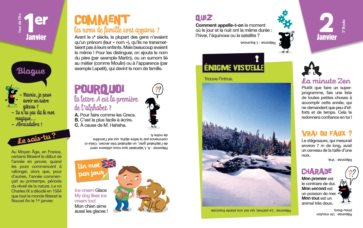 Les Incollables 365 jours pour etre incollable almanach enfant