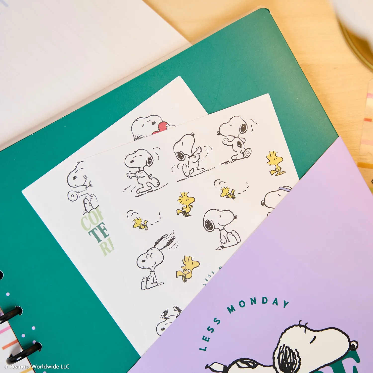 Happy Planner Peanuts Big kit accessoires Snoopy 20 feuilles