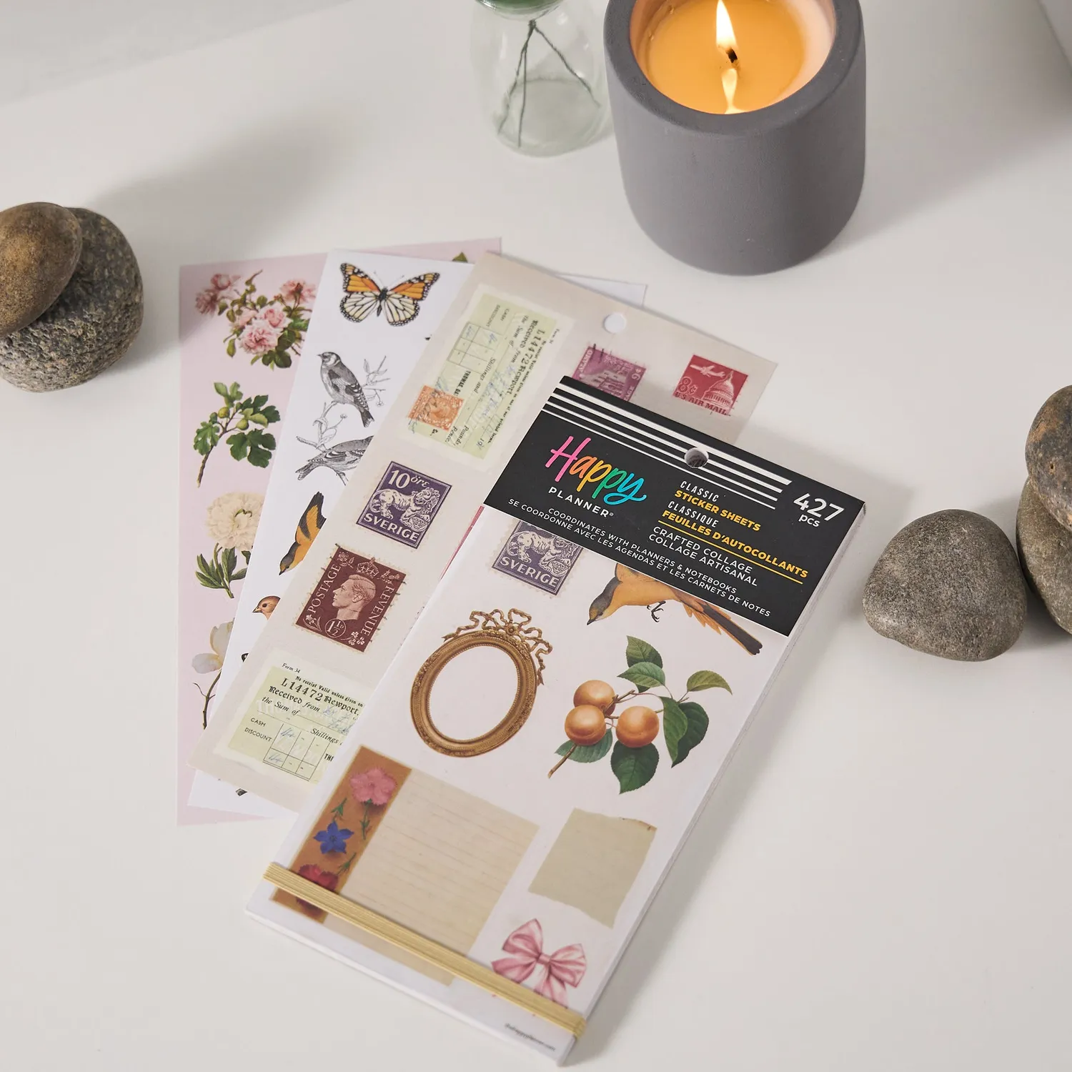 Happy Planner Crafted Collage stickers Value Pack 30 planches