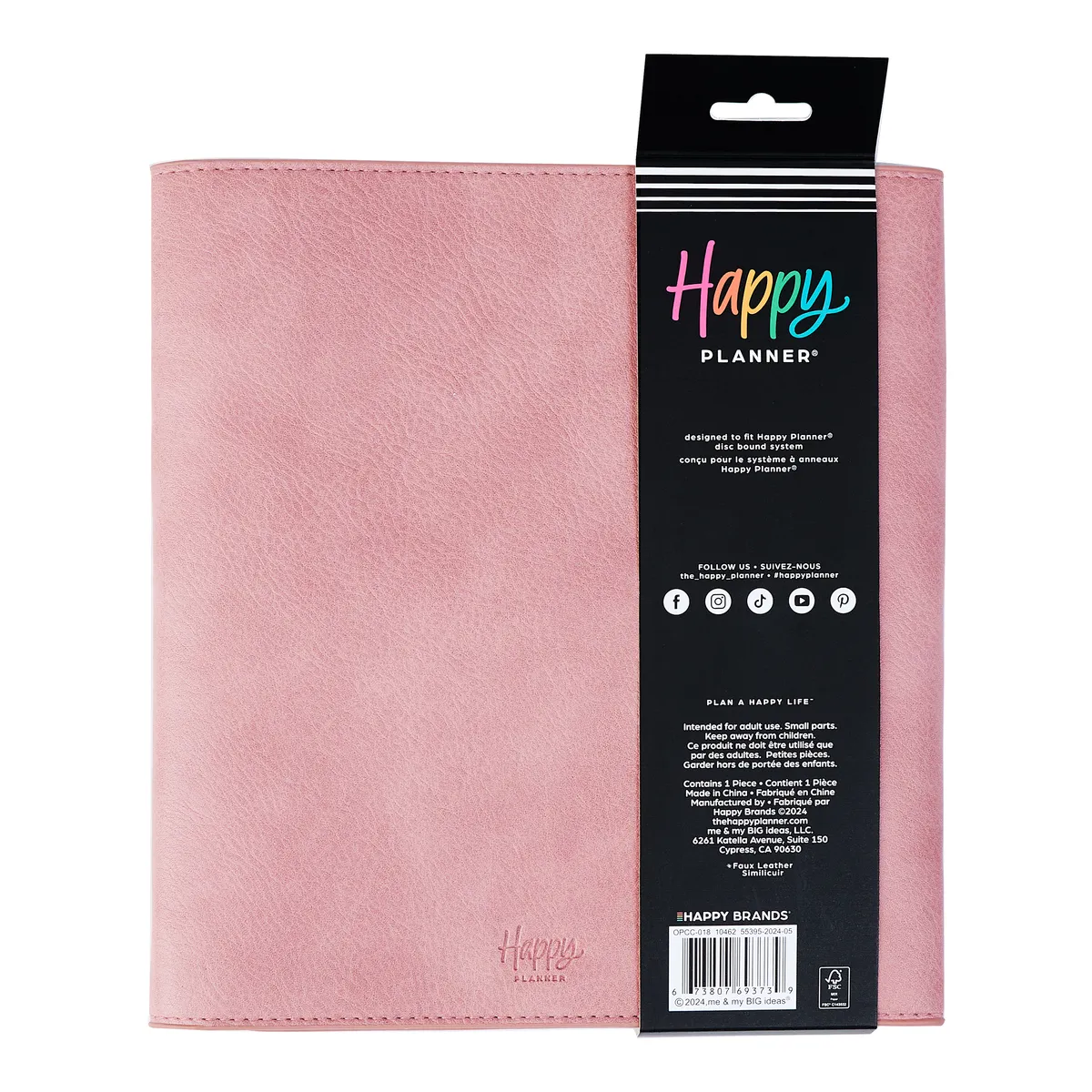 Happy Planner Blush Deluxe folio pochette Classic simili cuir