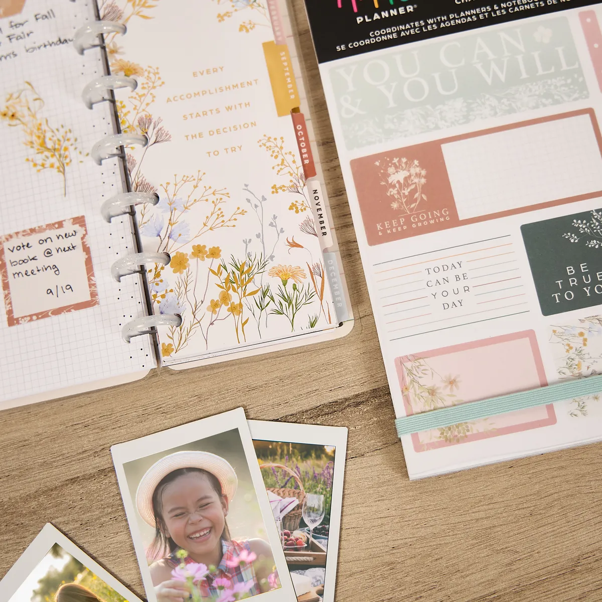 Happy Planner Spring Fields Mini carnet stickers fleurs 536
