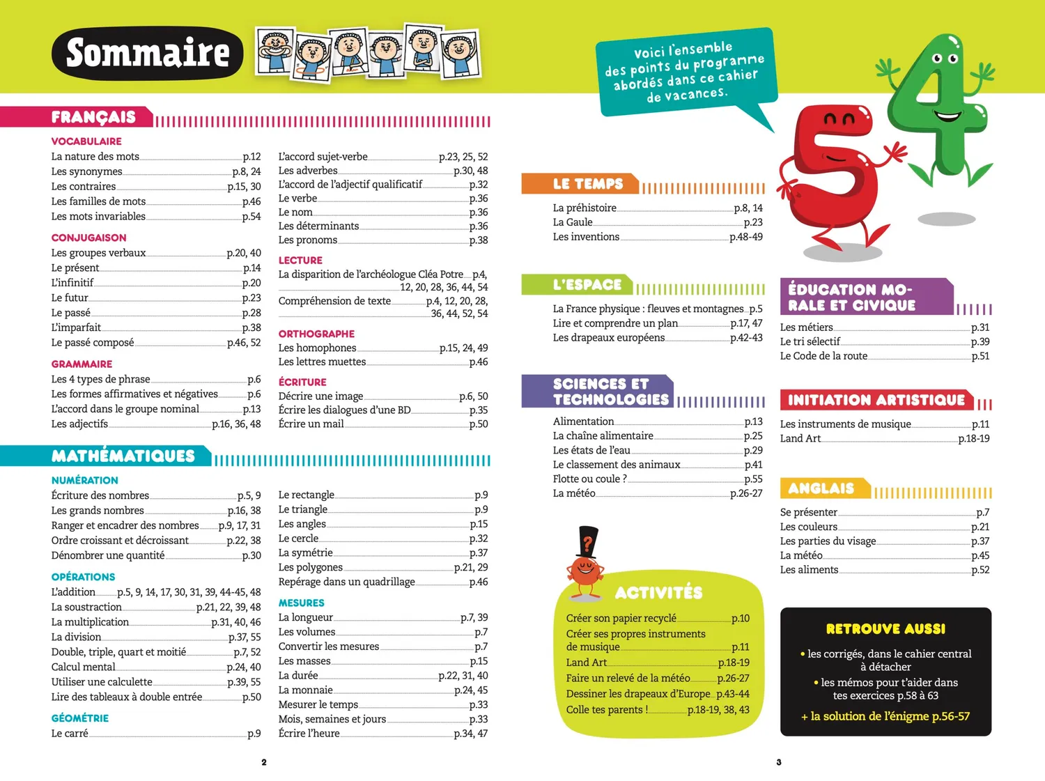 Frigobloc Incollables cahier vacances CE2-CM1 8-9 ans 2026