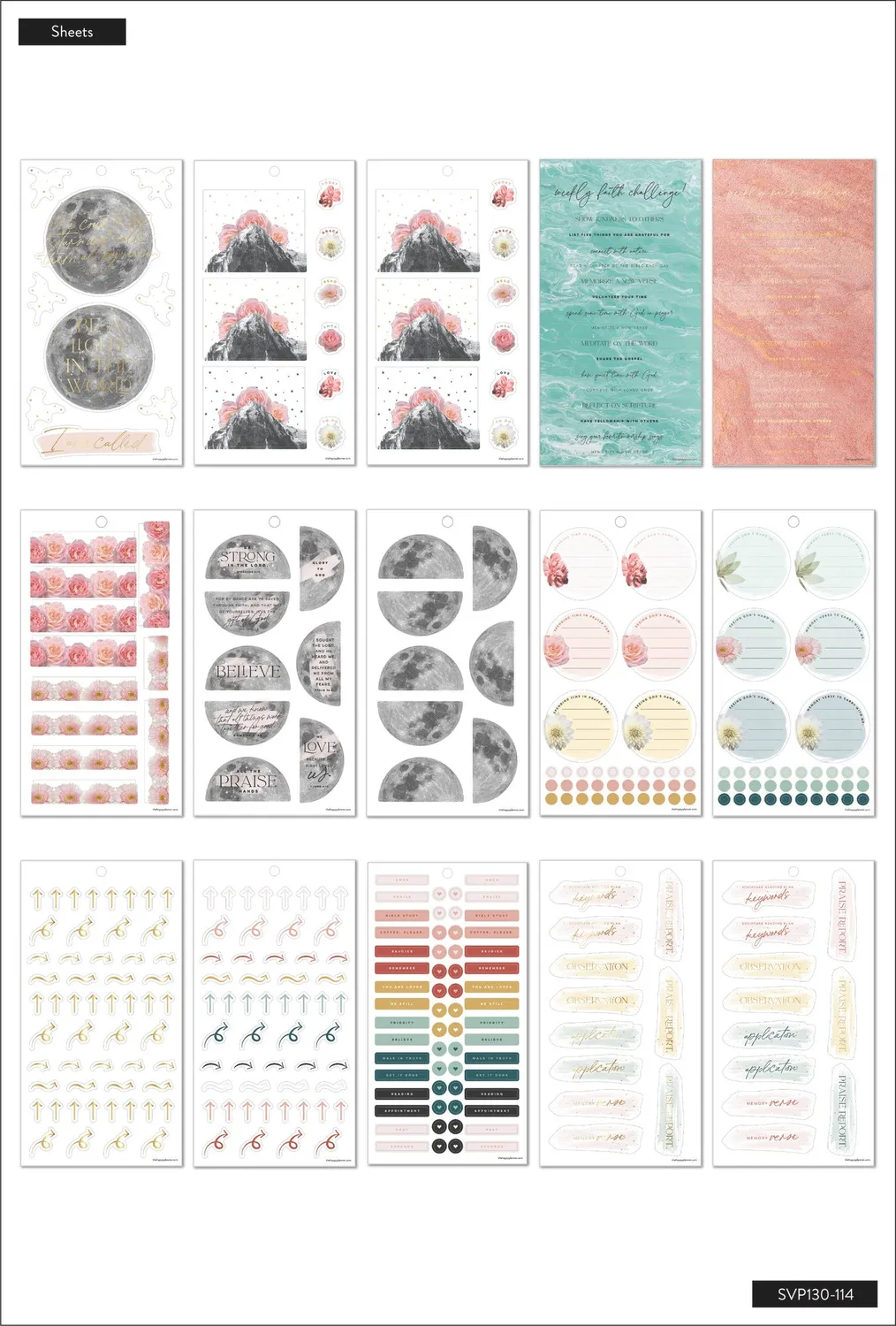 Happy Planner Be Still Faith livre d’autocollants foi 636 stickers