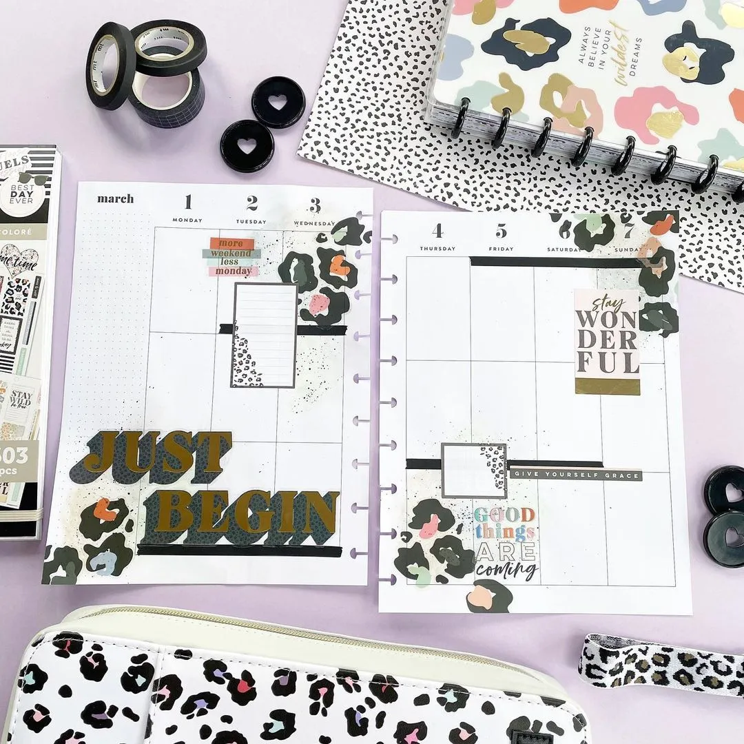 Happy Planner Colorful Leopard stickers léopard x603