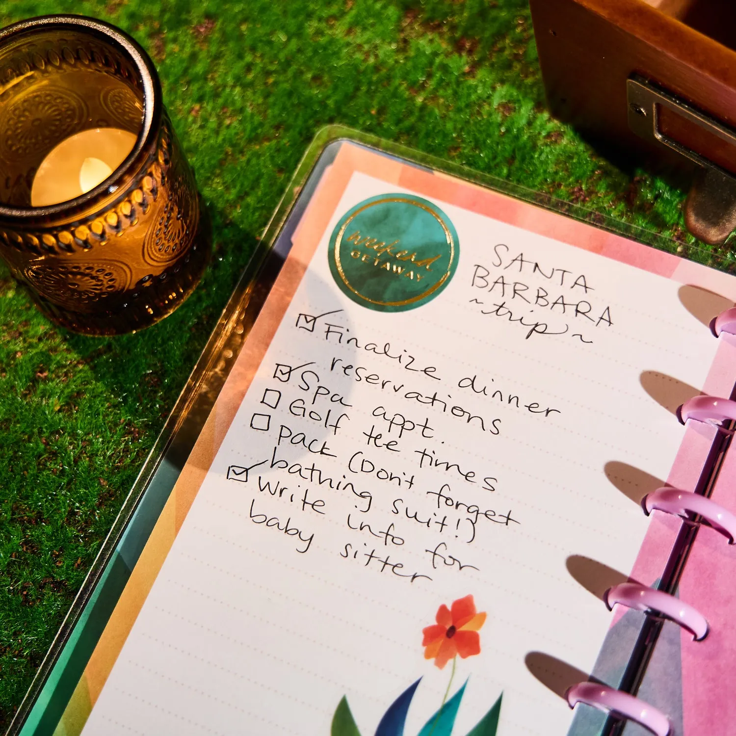 Happy Planner Floral Energy carnet mini pointillé 60 feuilles