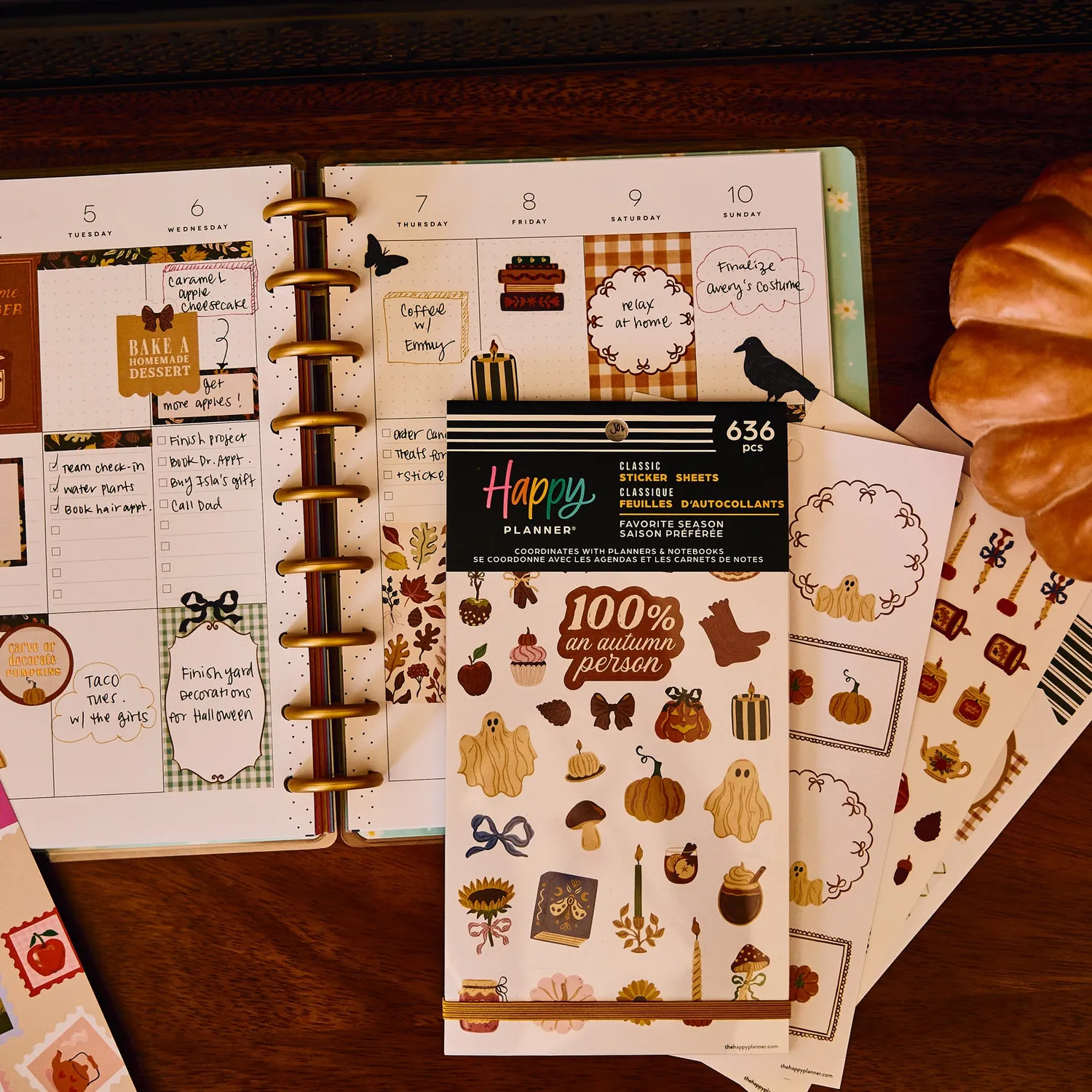 Happy Planner Favorite Fall Season stickers automne 30 feuilles